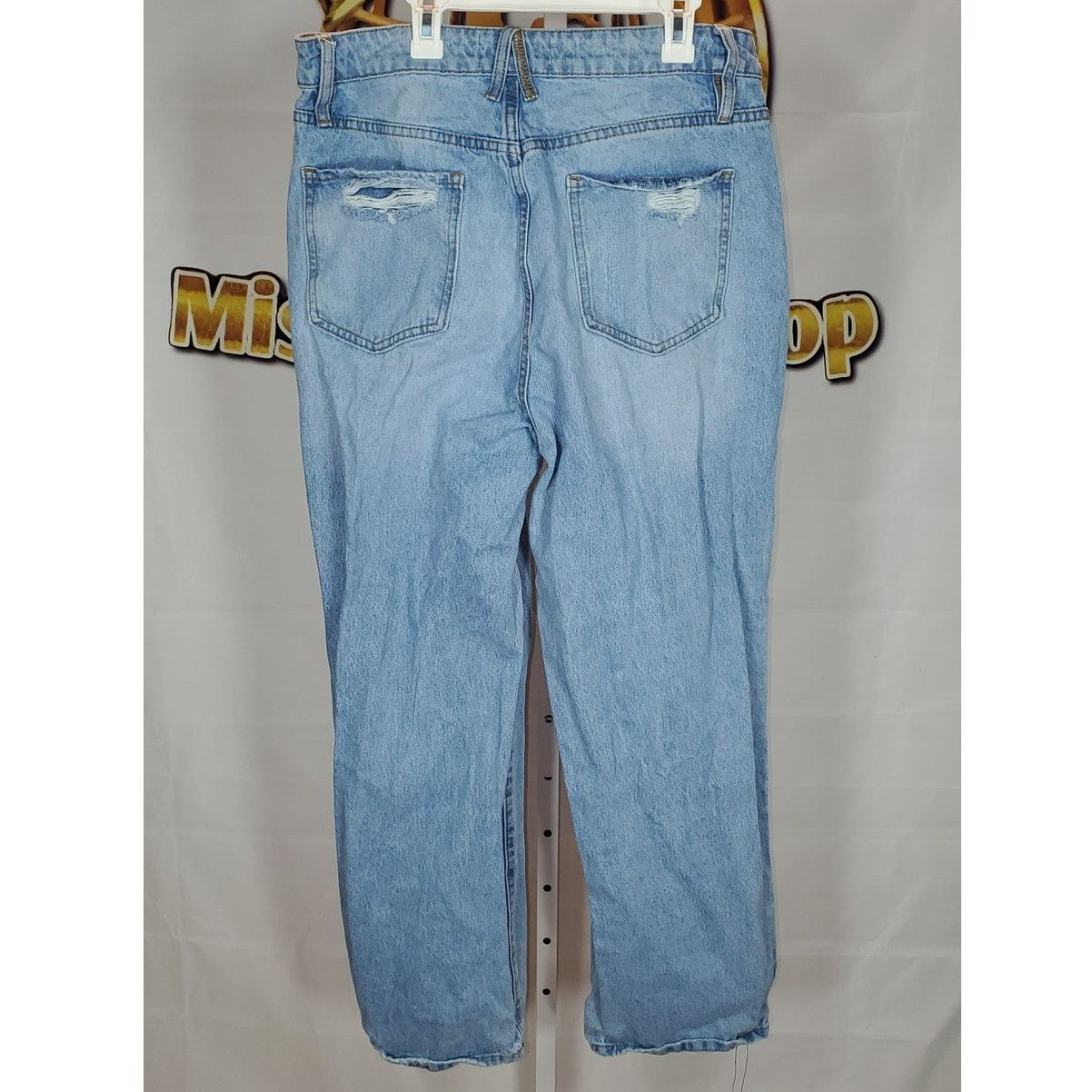 Other Fashion Nova Women Blue Distressed Ripped Denim Jeans 13 Size 36" / US 14 / IT 50 - 2 Thumbnail