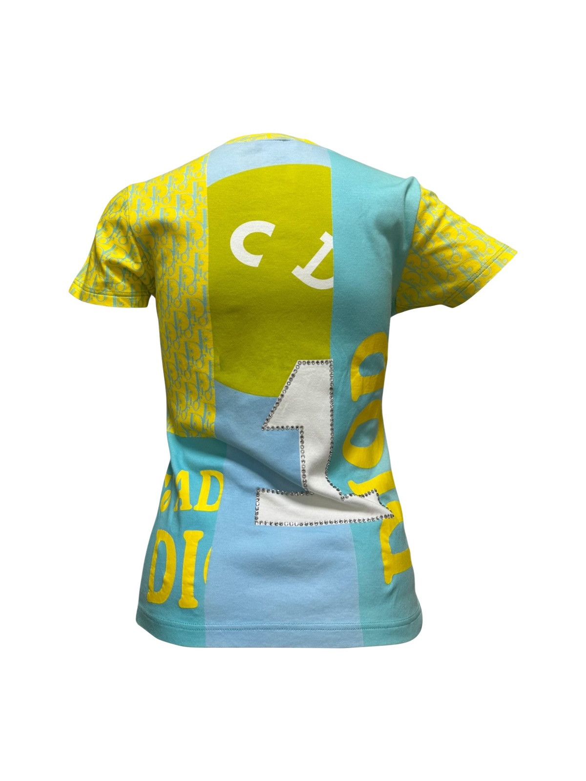 Dior CHRISTIAN DIOR S/S 2005 Trotter Patchwork Swarovski T-Shirt Size XS / US 0-2 / IT 36-38 - 2 Thumbnail