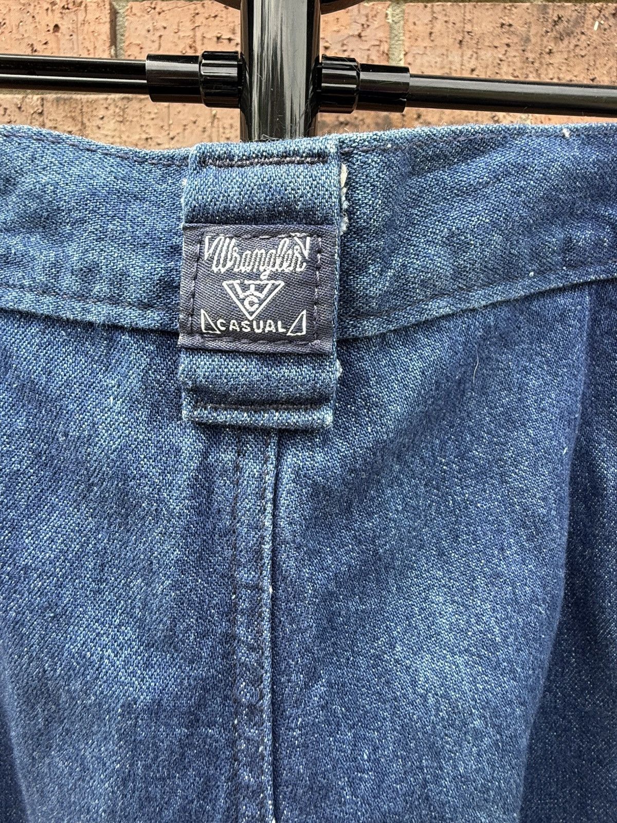 Wrangler VTG Wrangler Riata Dark Denim Pleated Pants Relaxed Jeans Size 29" - 8 Thumbnail