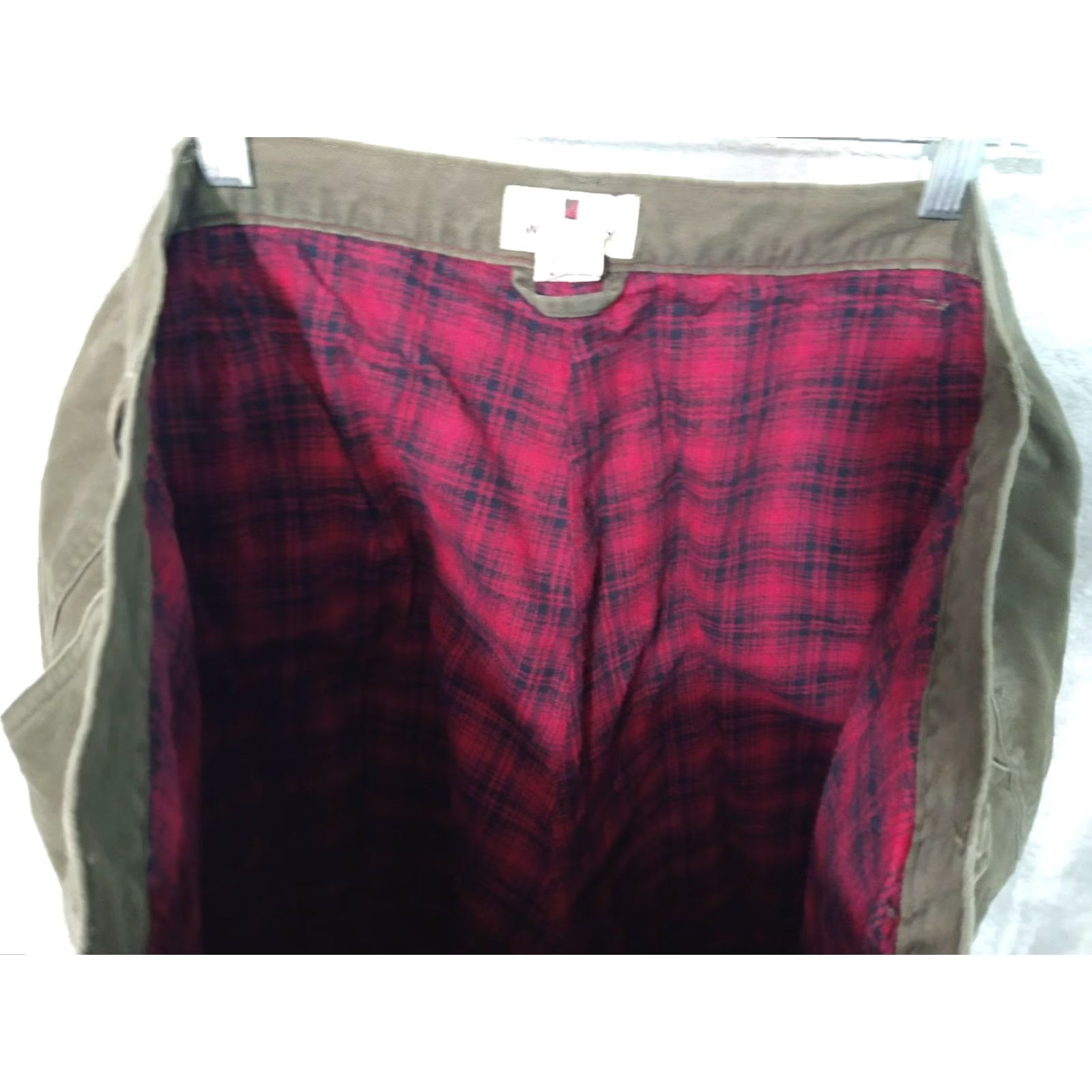 Vintage Woolrich Jeans Mens 44 x 31 Green Flannel Lined Chino High Rise Tapered Leg Size US 44 / EU 60 - 3 Thumbnail