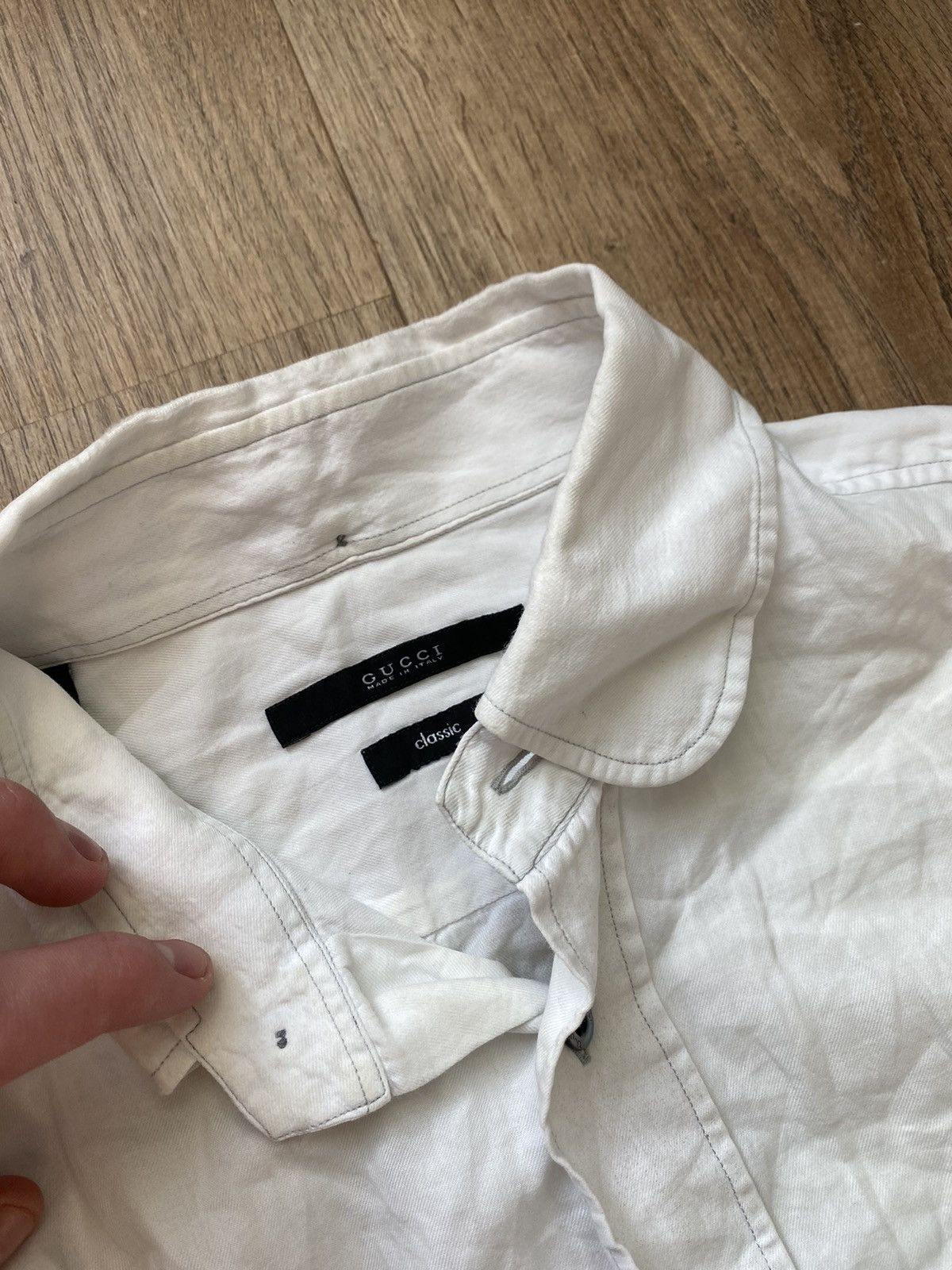 Gucci ⚡️QUICK SALE⚡️Gucci Grey pocket GG Button-up Shirt Size US S / EU 44-46 / 1 - 3 Thumbnail