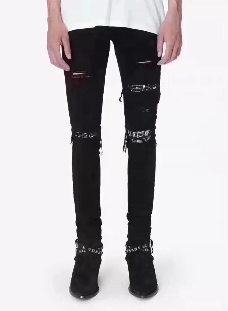 Amiri Amiri 19SS MX1 Diamond Patch Skinny Jeans 2502-Nextarrow Size US 29 - 7 Thumbnail