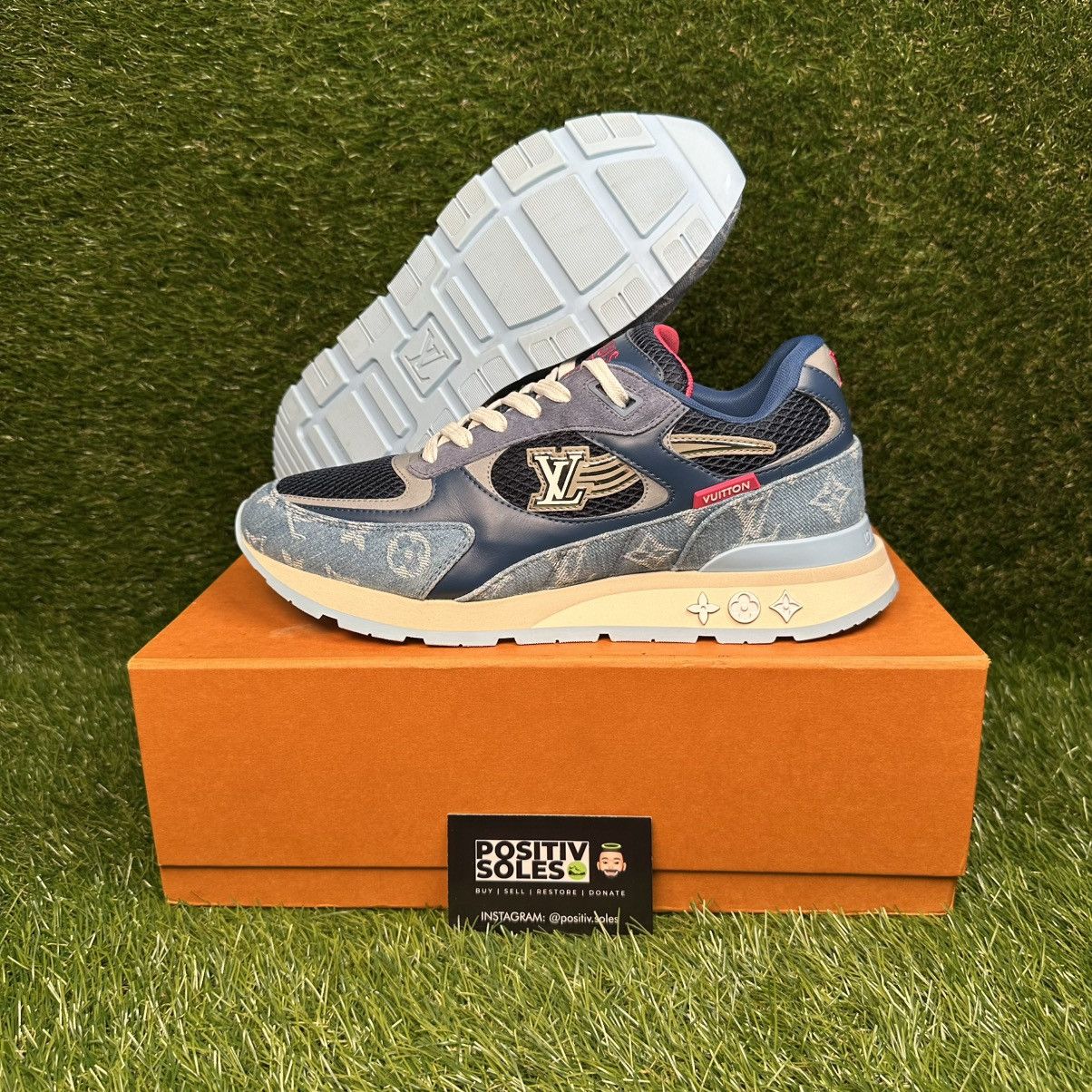 Louis Vuitton Run Away Sneakers Denim Blue Monogram