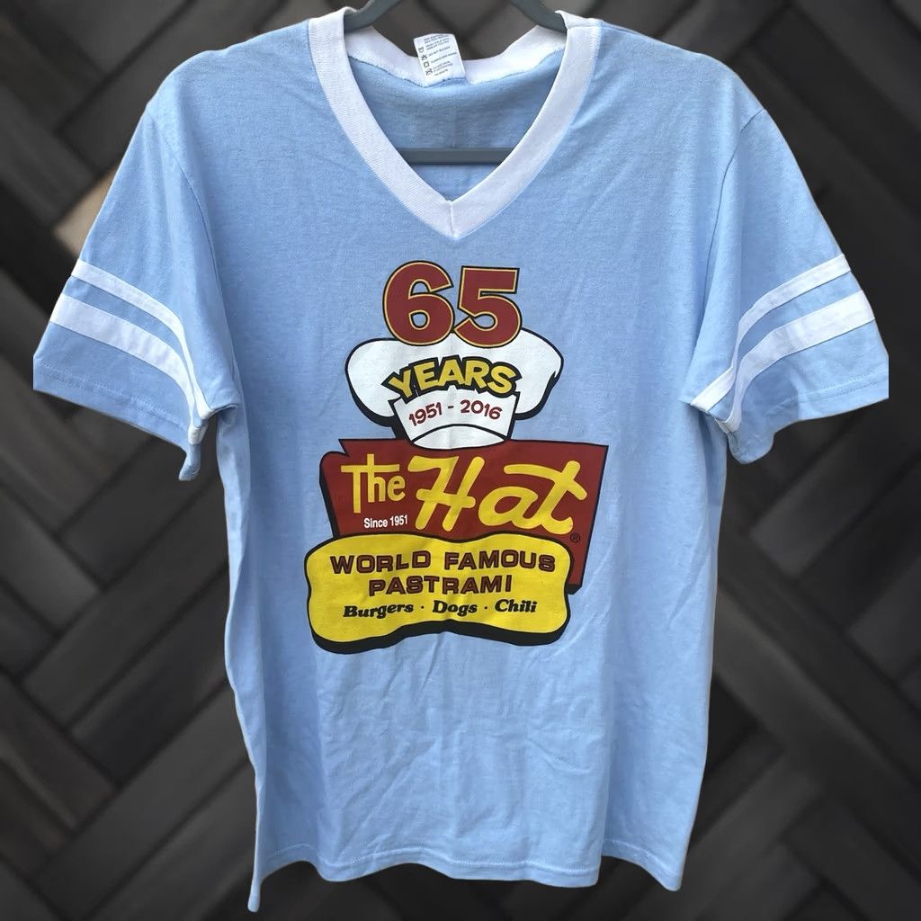 Vintage The Hat World Famous Pastrami Since 1951 T Shirt 65 Years Anniversary Size M Blue Size US M / EU 48-50 / 2 - 1 Thumbnail