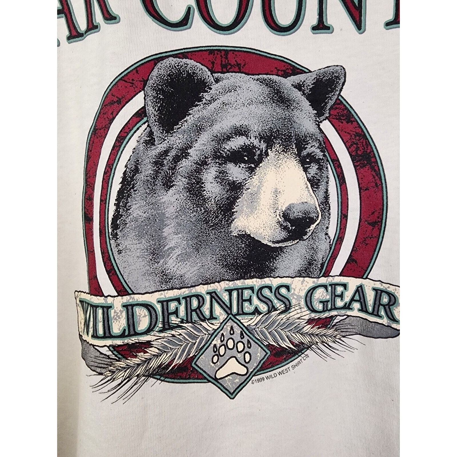 Jerzees Vintage Bear Shirt Country Animal Wilderness Gear TN 90s L Size US L / EU 52-54 / 3 - 3 Thumbnail