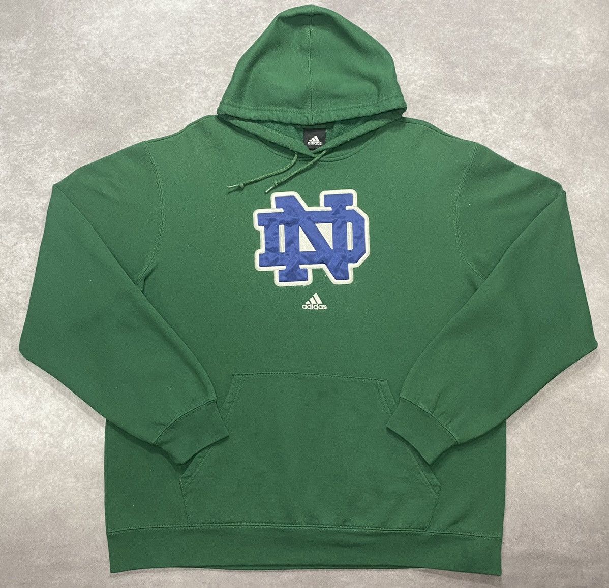 Adidas Vintage Y2K Adidas Notre Dame Hoodie Size US XL / EU 56 / 4 - 1 Thumbnail