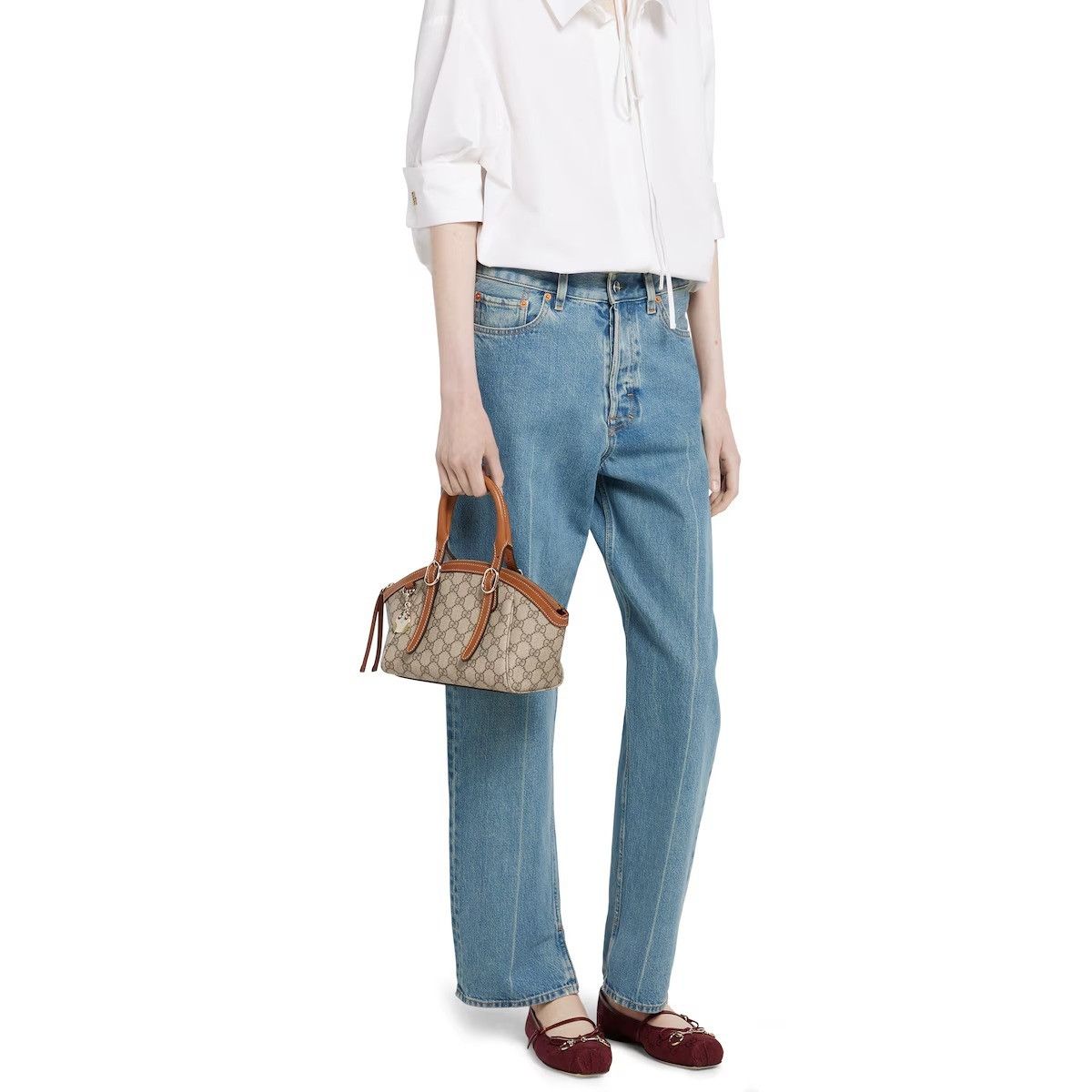 Gucci o1in1g0926 Size: OS / GG Emblem Small Top Handle Bag Size ONE SIZE - 9 Thumbnail