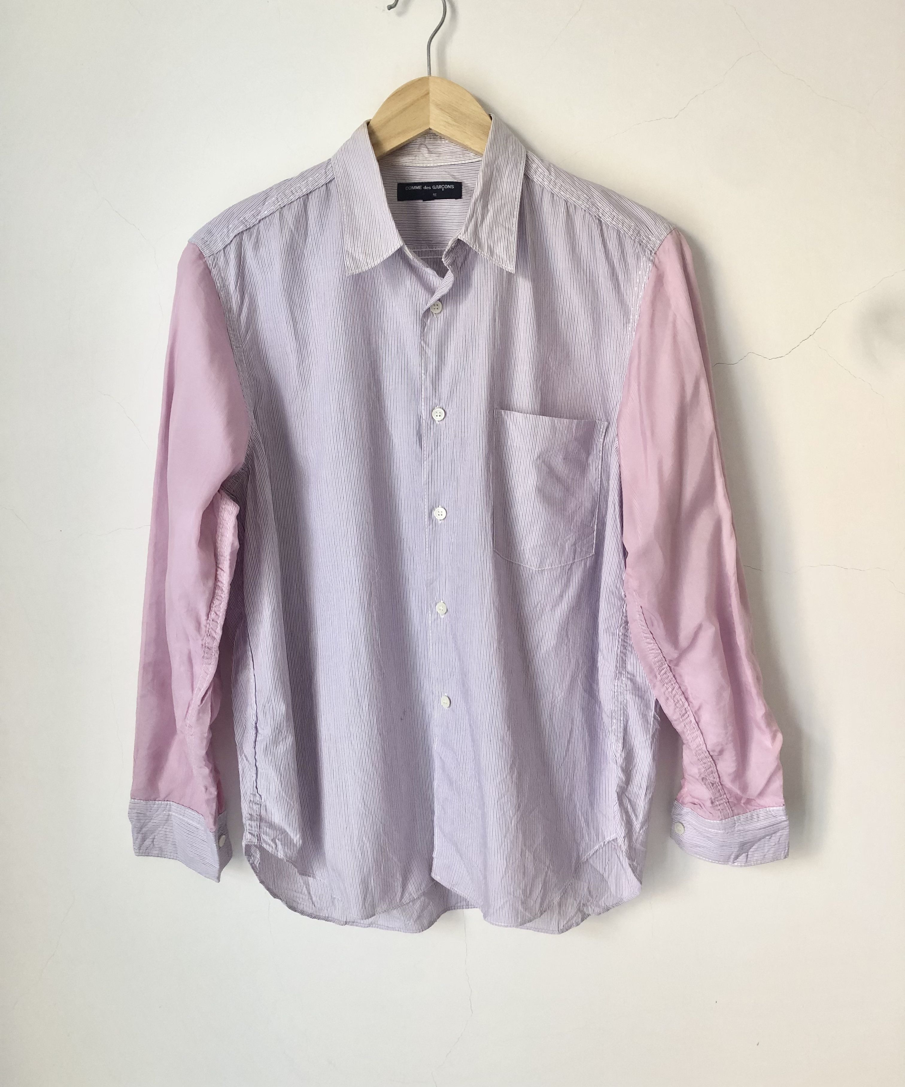 Comme des Garcons Homme pink stripes shirt Size US S / EU 44-46 / 1 - 1 Thumbnail