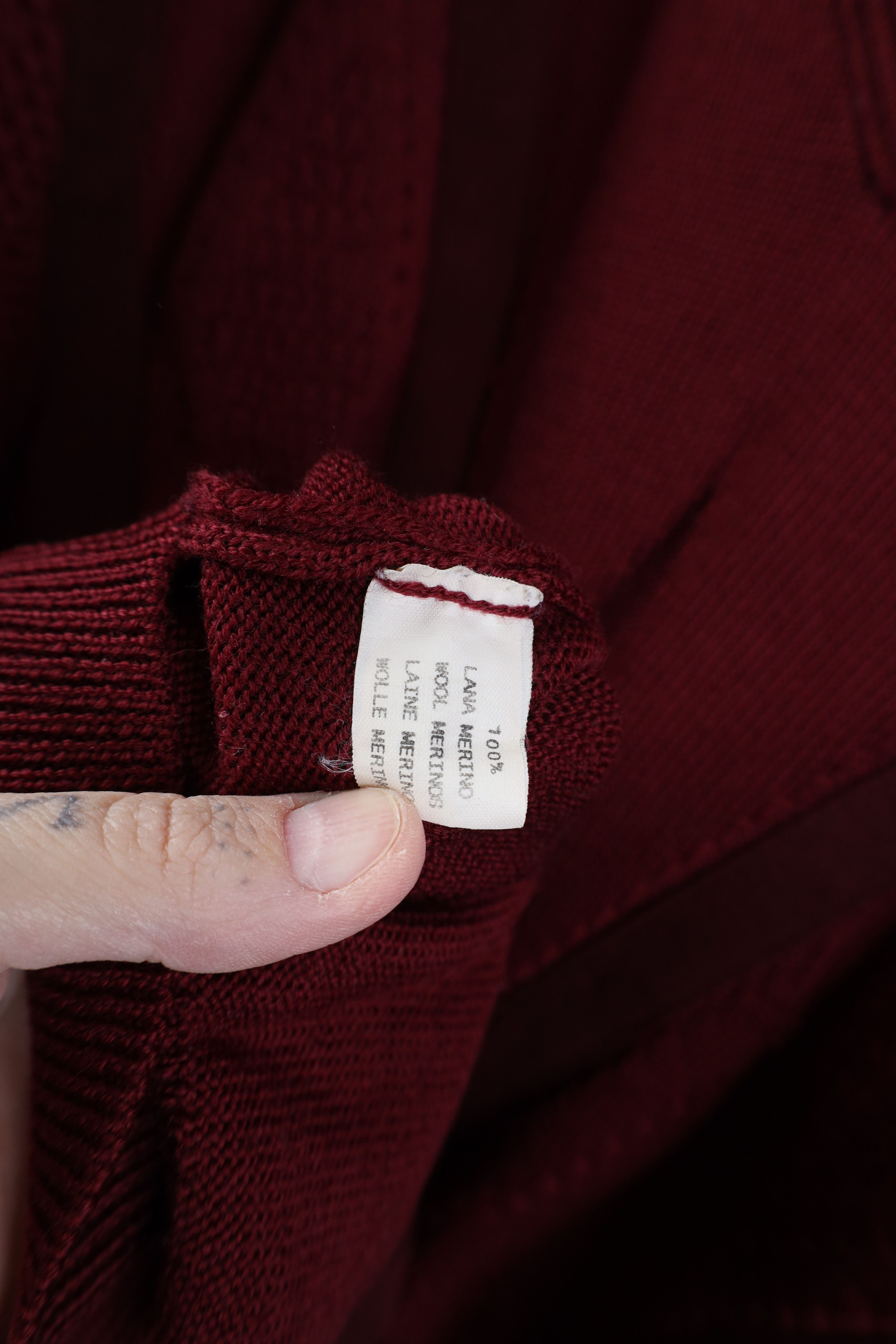 Vintage Vintage 90s Streetwear Wool Knit V-Neck Sweater Red Italy Size US XL / EU 56 / 4 - 10 Thumbnail