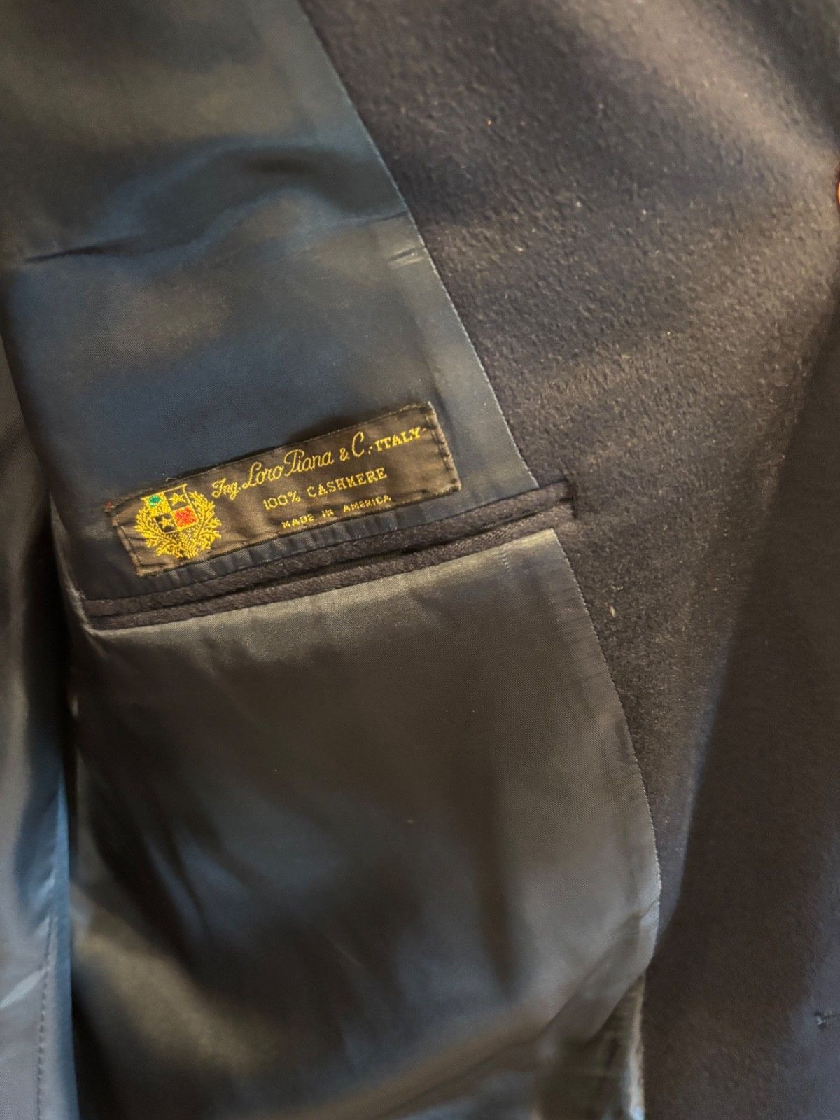 Burberry 90s 'Burberrys' 100% Cashmere Blazer Navy Blue 44L Size 44L - 4 Thumbnail