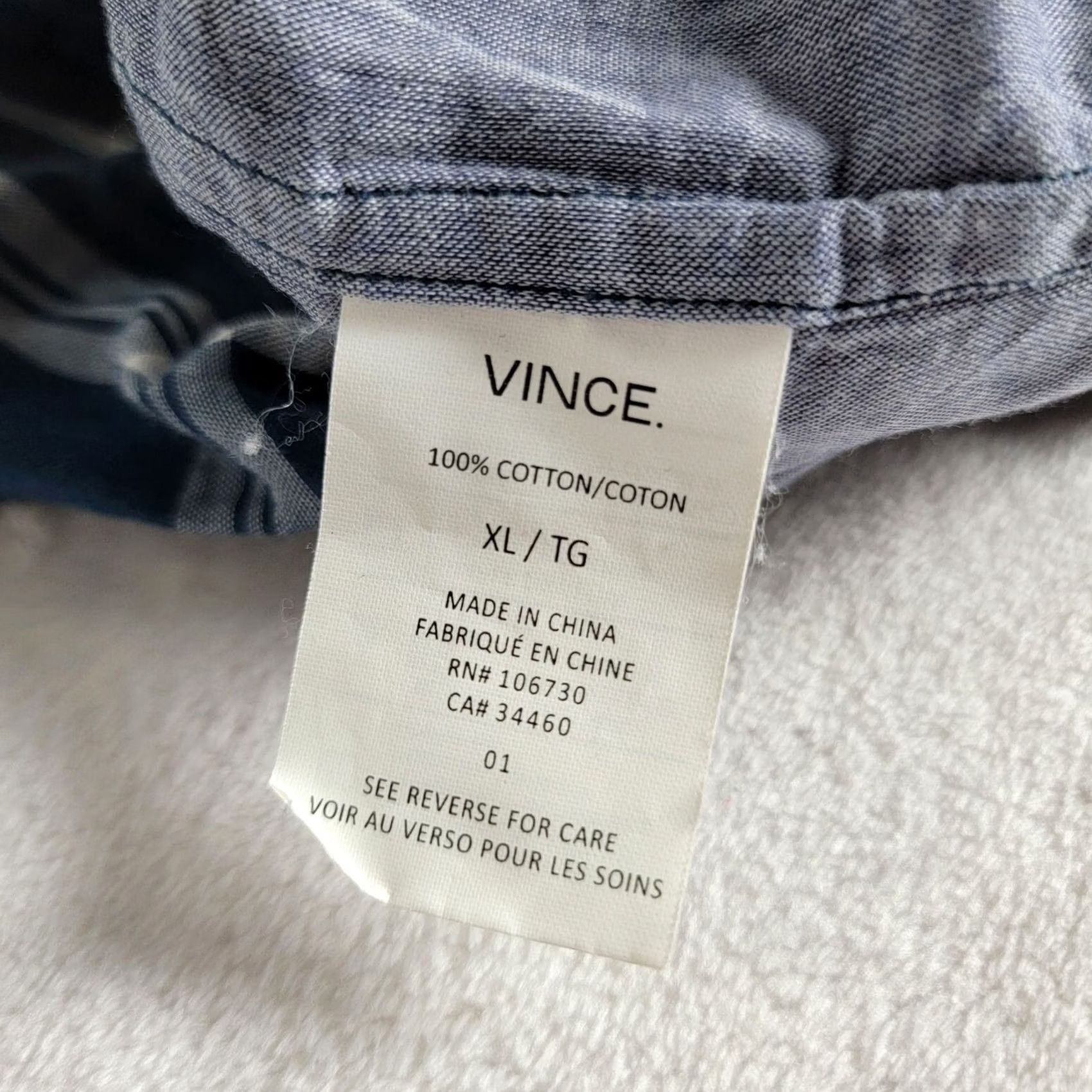 Vince Vince Mens Blue Plaid Long Sleeve Button-Up Shirt XL Casual Cotton Lightweight Shirt Mens Blue Plaid Long Sleeve Button-Up XL Cotton Lightweight Size US XL / EU 56 / 4 - 5 Thumbnail