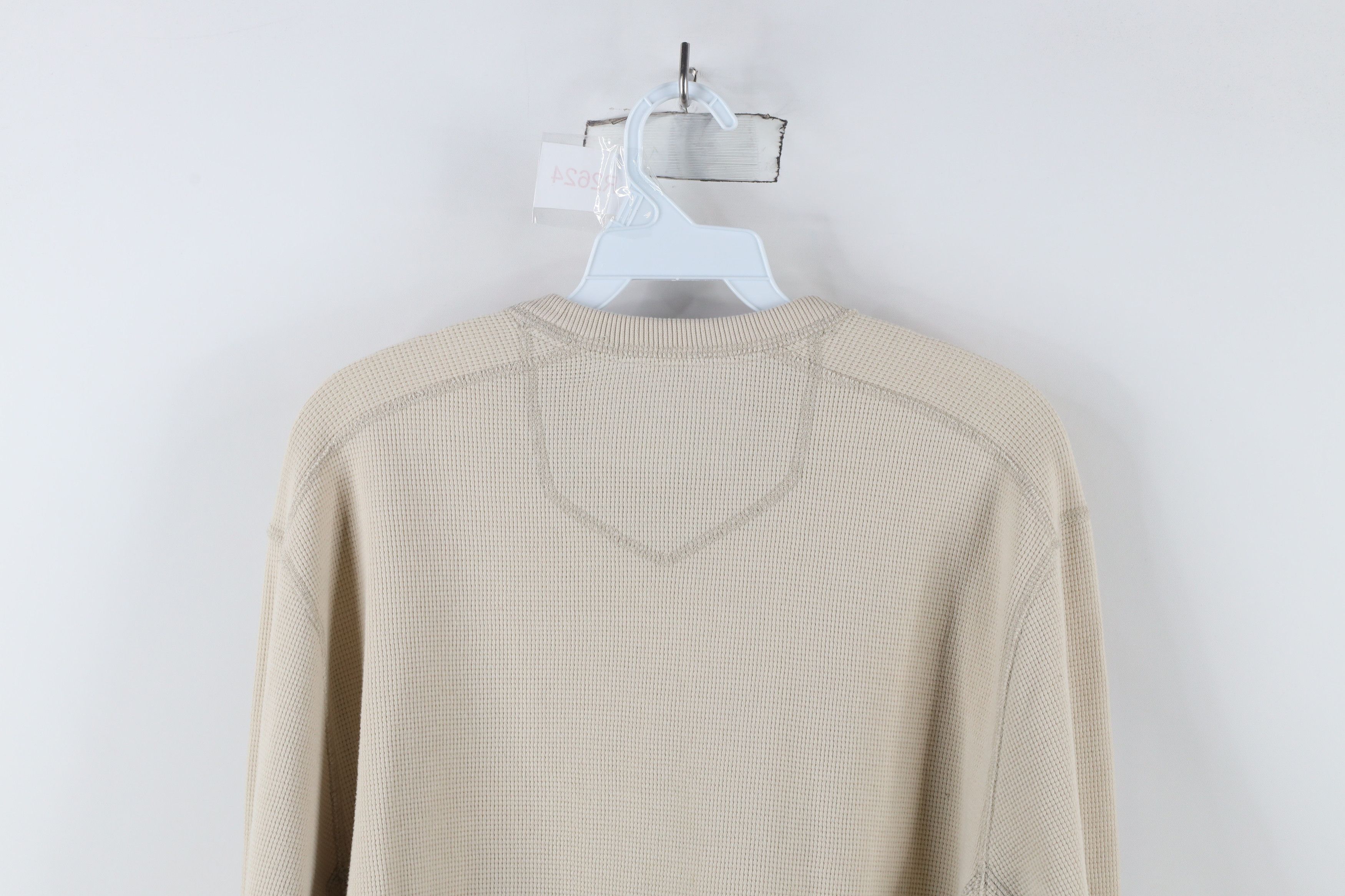 Eddie Bauer × Vintage Vintage Eddie Bauer Script Bear Thermal Waffle Knit T-Shirt Size L / US 10 / IT 46 - 10 Thumbnail