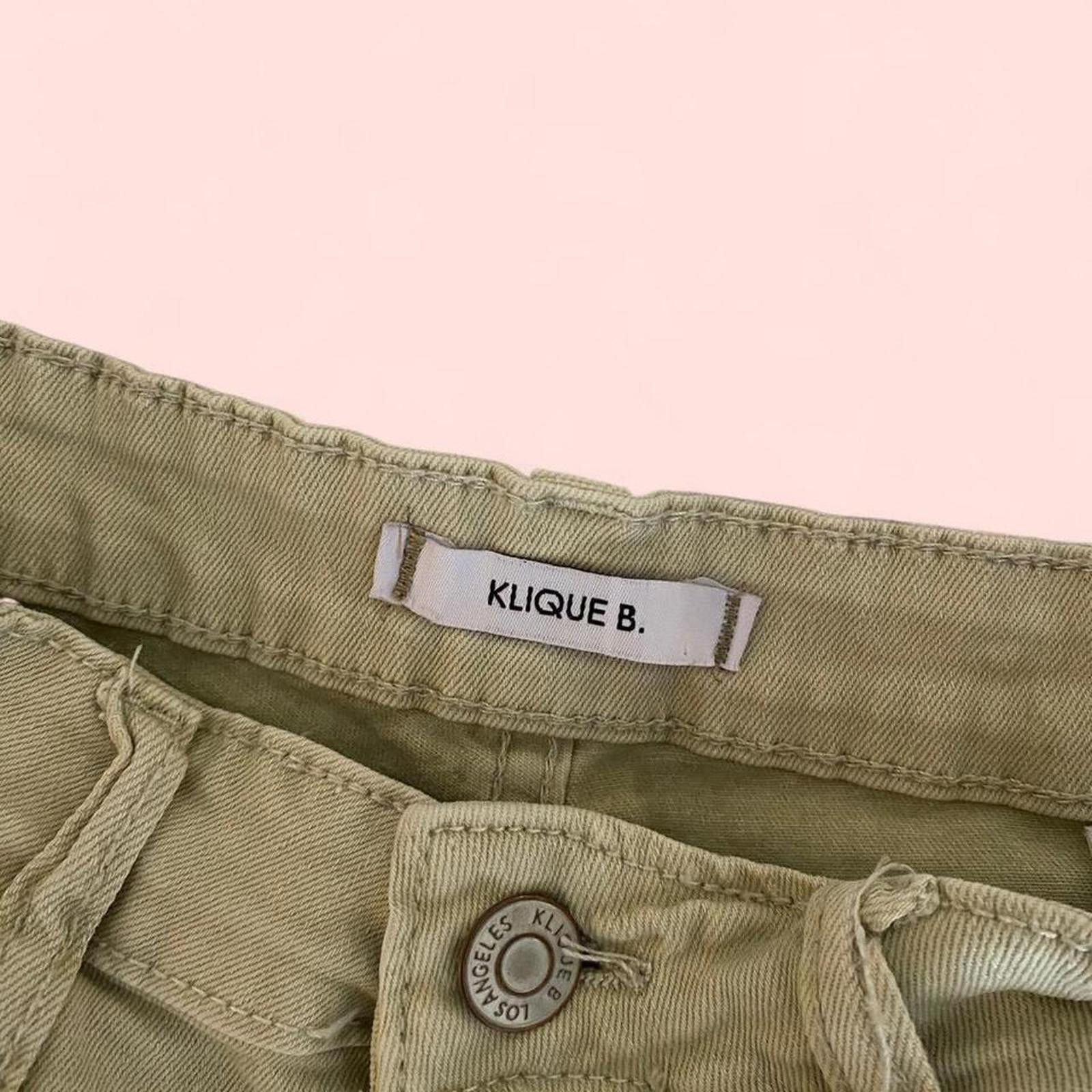 Other Khaki green distressed denim shorts with frayed hem Size 26" / US 2 / IT 38 - 3 Thumbnail