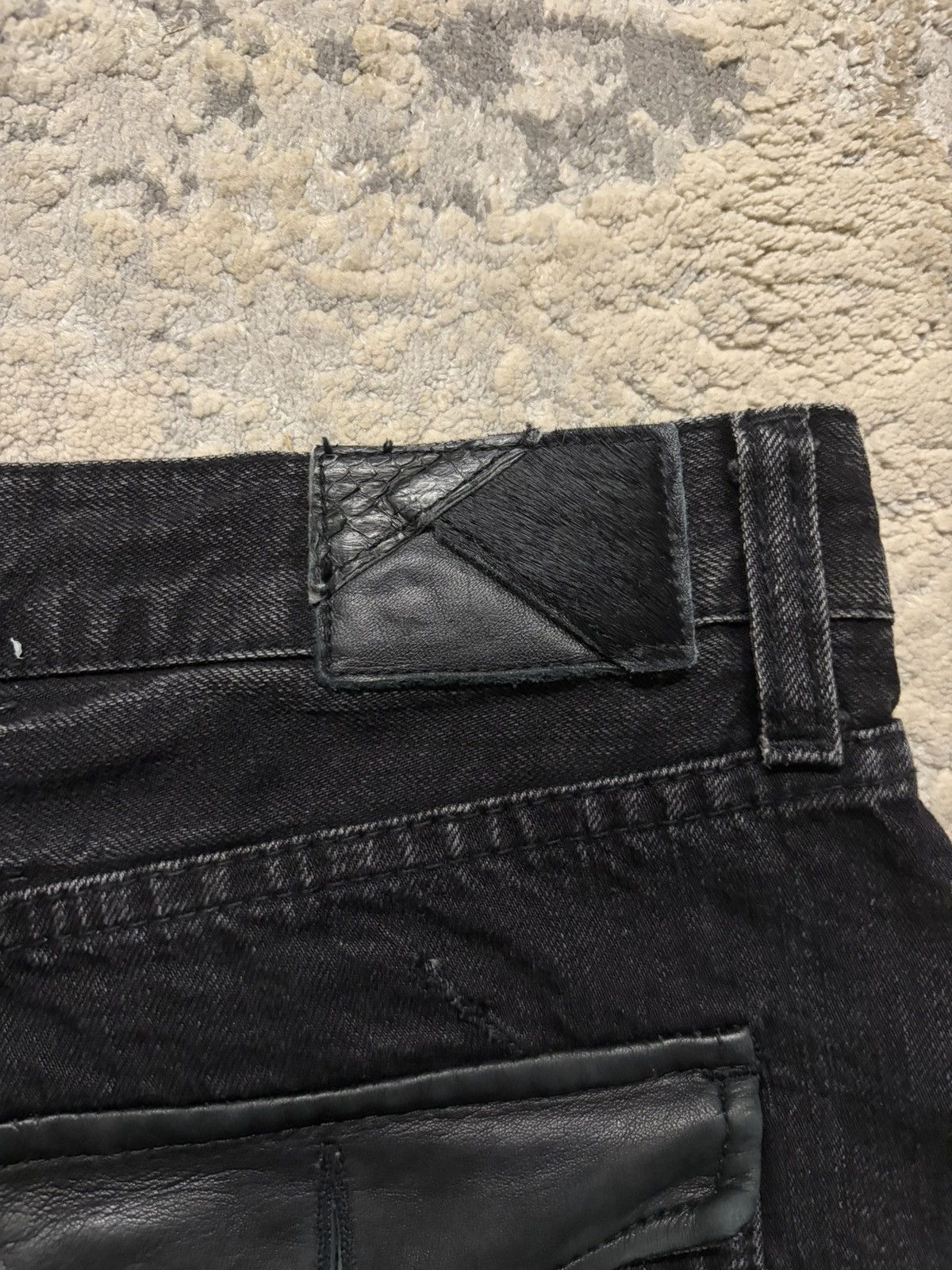 GOSTAR DE FUGA Fuga - Curve Leg Flared Distressed Denim Size US 33 - 11 Thumbnail