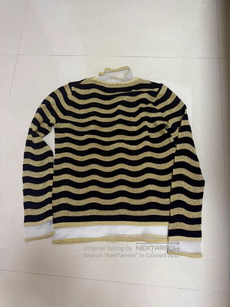 Fendi Fendi Gold Striped Knit Top - Black and Gold Stripes - Fau Size XS / US 0-2 / IT 36-38 - 4 Thumbnail