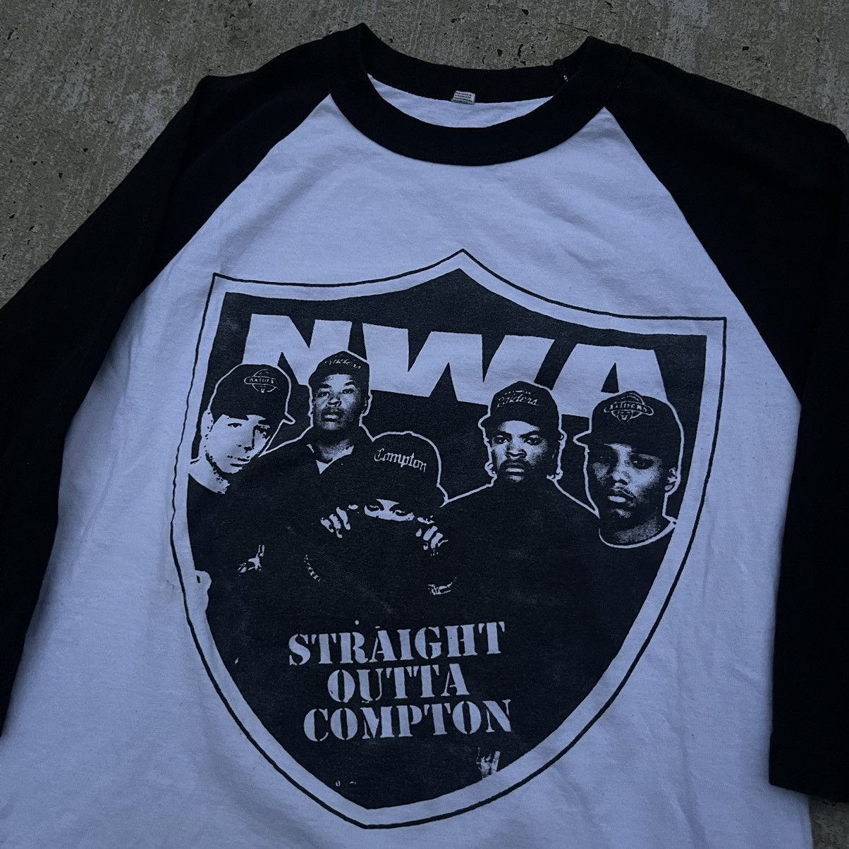 Vintage Vtg Y2K NWA STRAIGHT OUTTA COMPTON Raglan 1/4 Sleeve Shirt Size US L / EU 52-54 / 3 - 2 Thumbnail