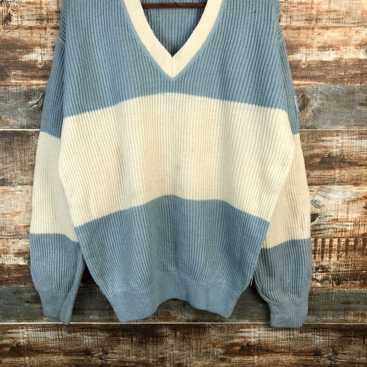 Vintage DL Porto Bellos Blue White Knitwear #C610 Size US L / EU 52-54 / 3 - 3 Thumbnail