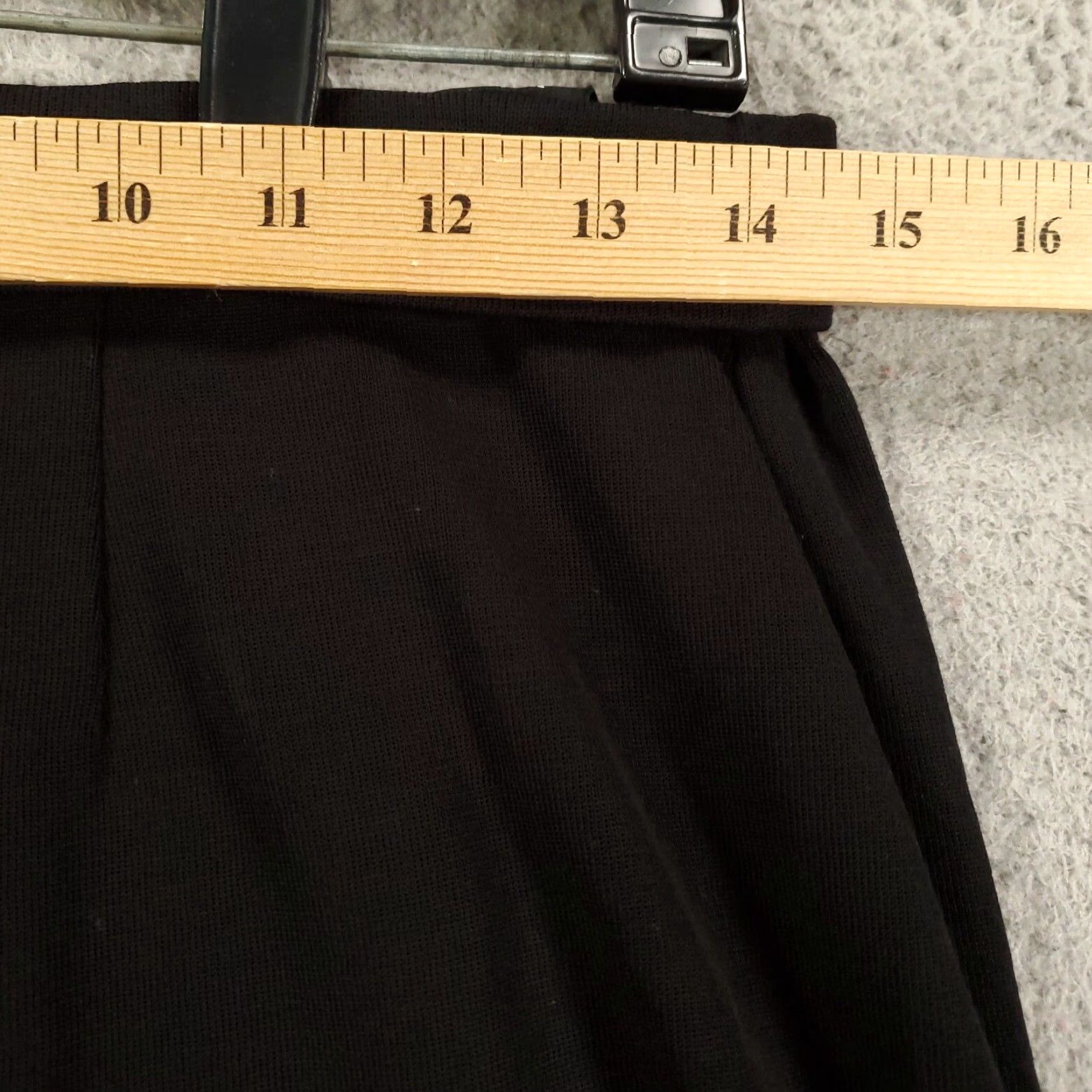 Vintage Misook Skirt Women Medium Black Mini Stretchy Classic Capsule Dark READ Size 32" / US 10 / IT 46 - 5 Thumbnail