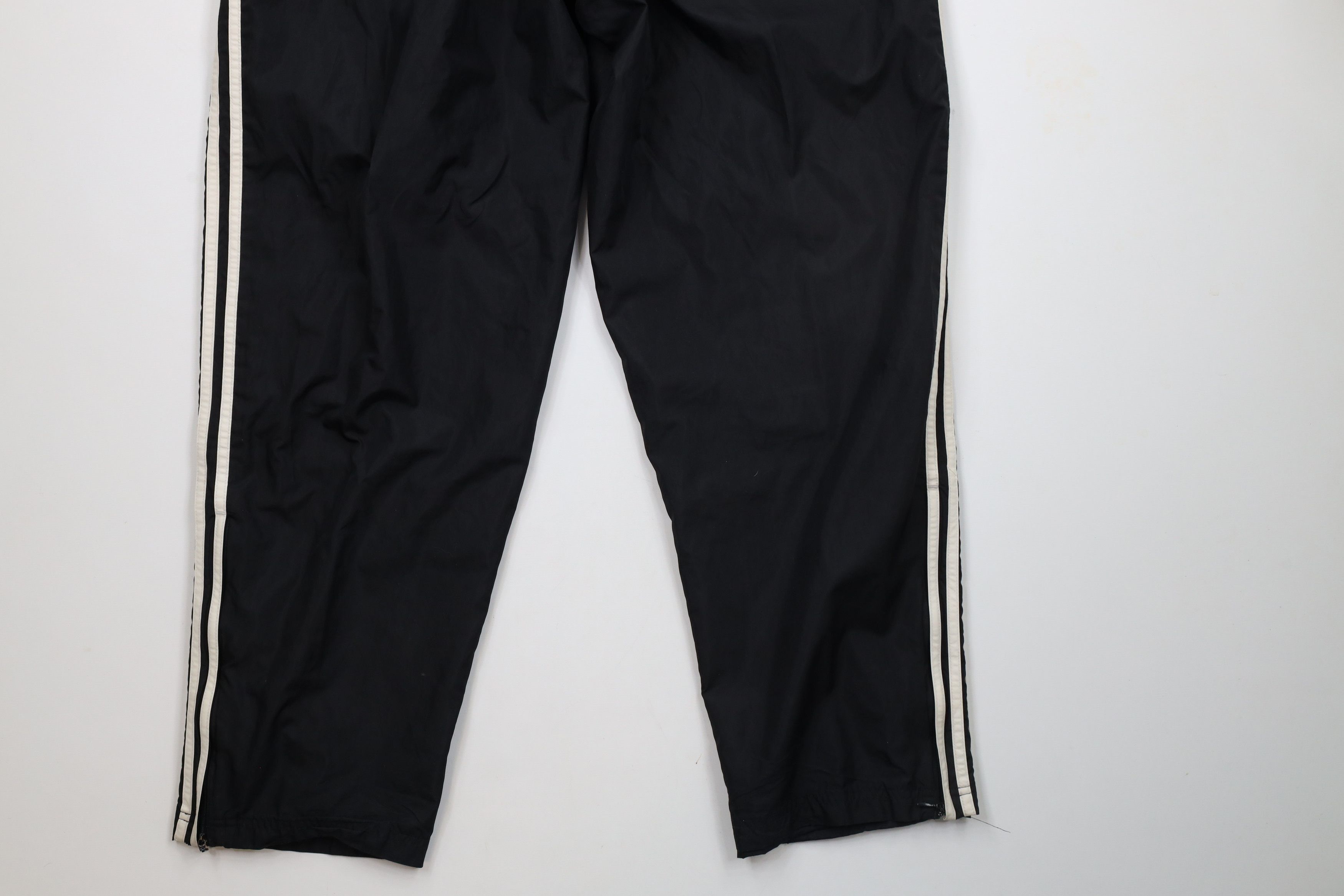 Adidas × Vintage Vintage Adidas Striped Lined Windbreaker Pants Black Size US 38 / EU 54 - 14 Thumbnail