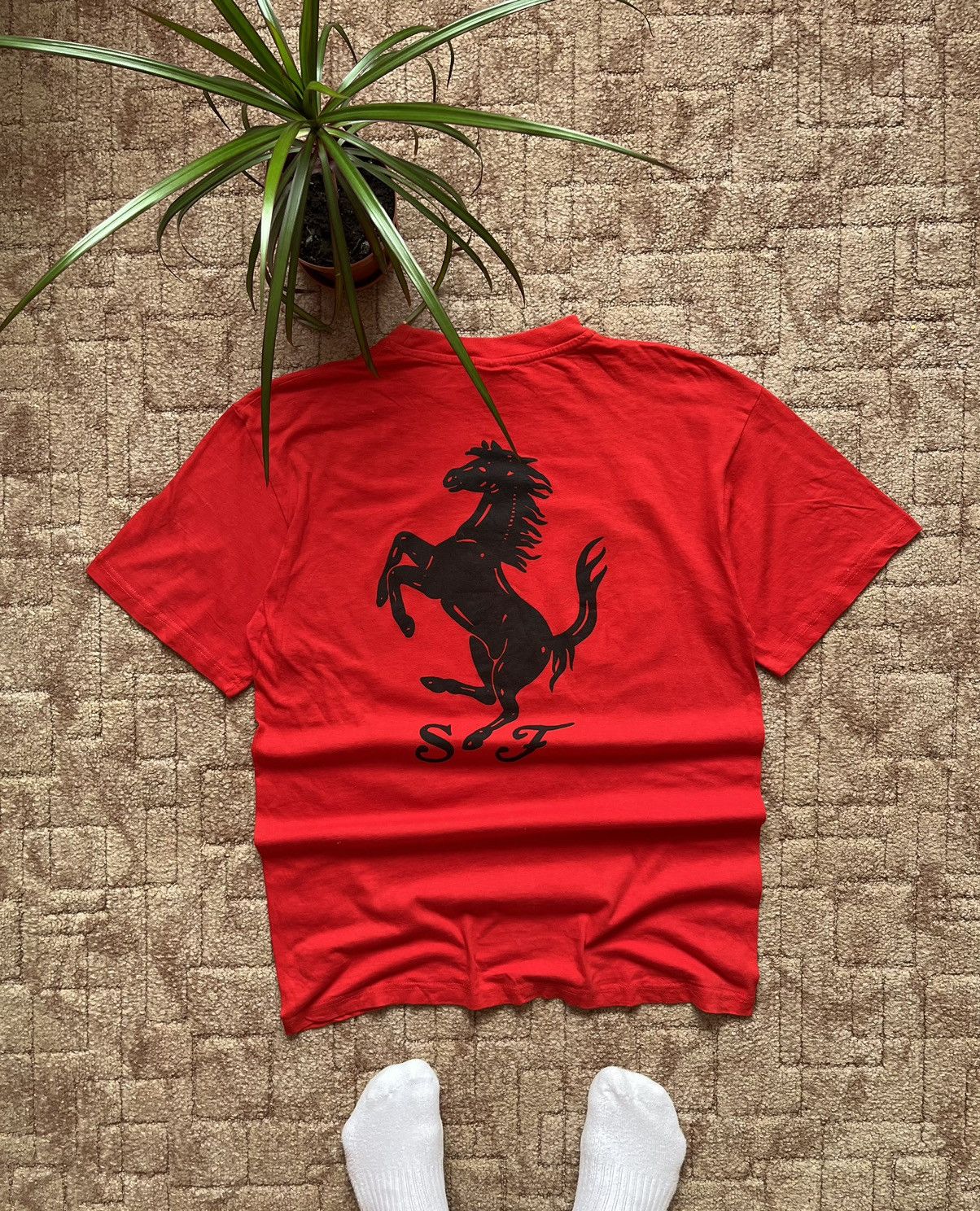 Ferrari Vintage 90's Michael Schumacher Big Logo Ferrari Racing Tee Size US L / EU 52-54 / 3 - 2 Thumbnail