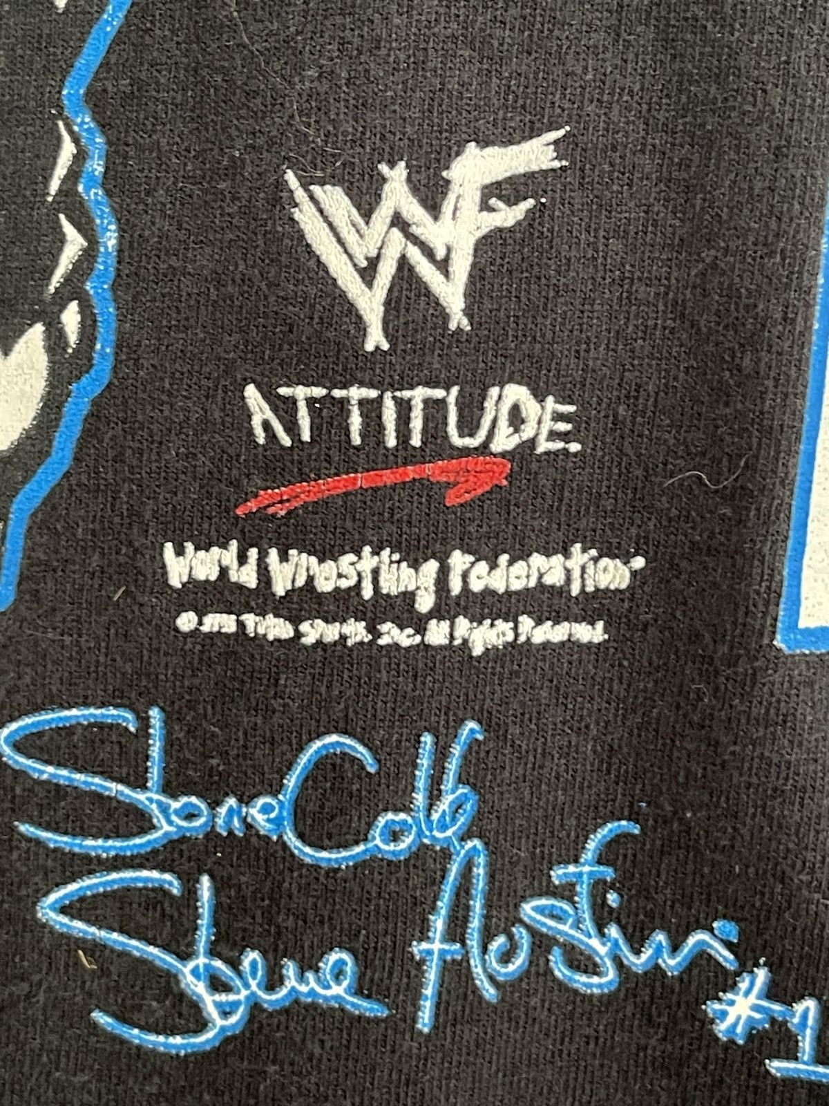 WWF Vintage Stone Cold Wanna Raise Some Hell?! WWF Size US XL / EU 56 / 4 - 6 Thumbnail