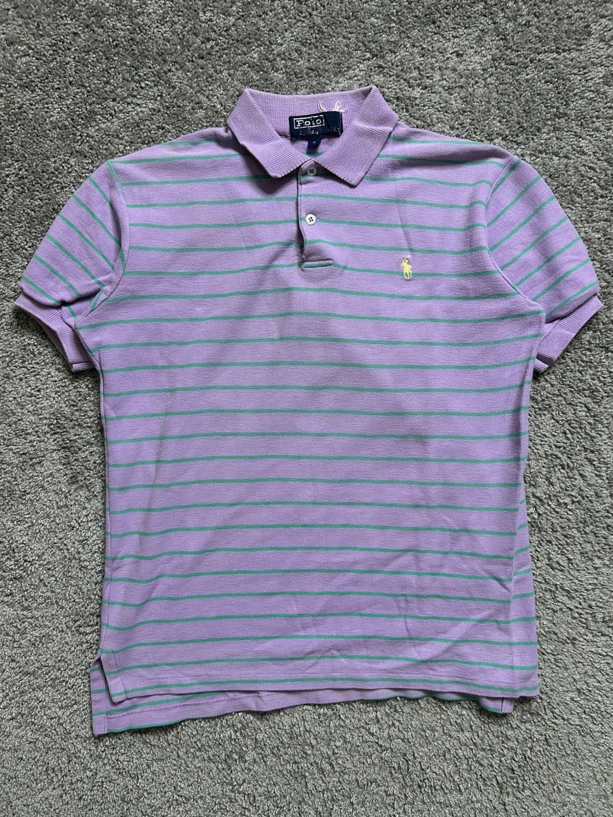 Polo Ralph Lauren Vintage 80s Polo Ralph Lauren Striped Lilac Size US L / EU 52-54 / 3 - 1 Thumbnail