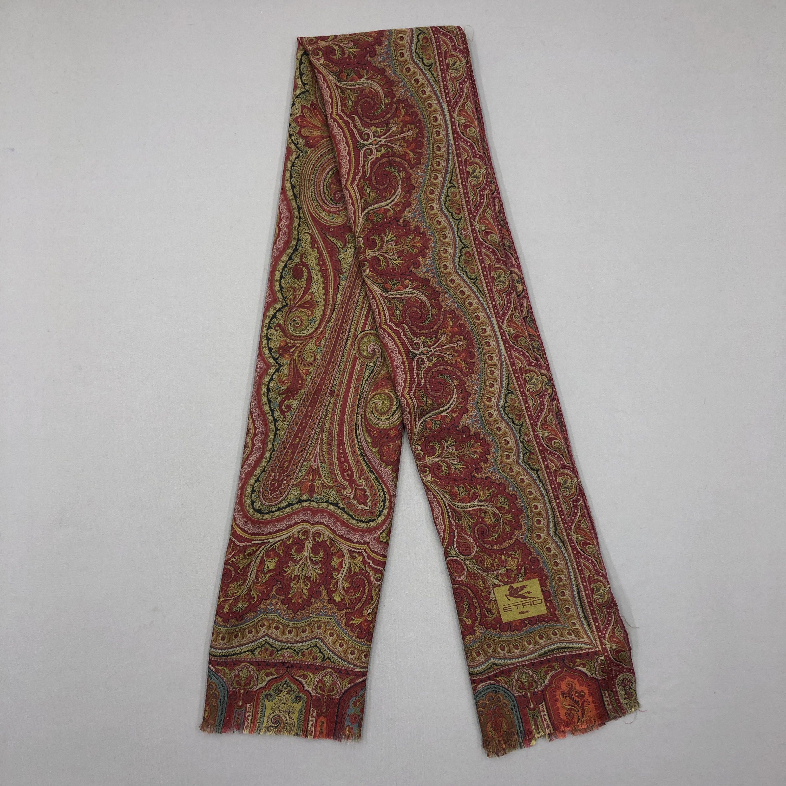 Etro Vintage Etro Scarf Muffler Silk Wool Shawl Scarves Size ONE SIZE - 1 Thumbnail