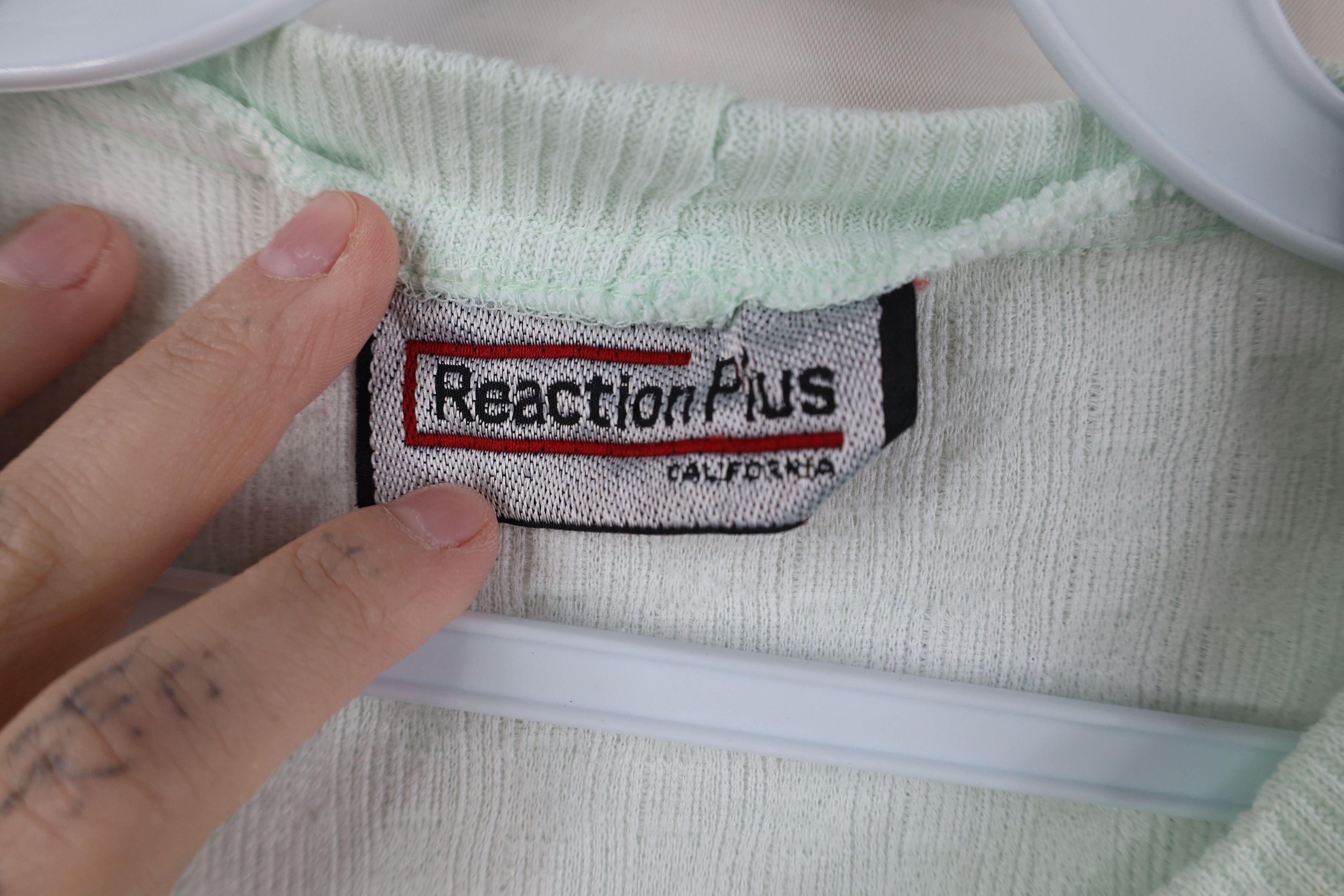 Vintage Vintage 90s Streetwear Knit Short Sleeve Sweatshirt USA Size S / US 4 / IT 40 - 9 Thumbnail