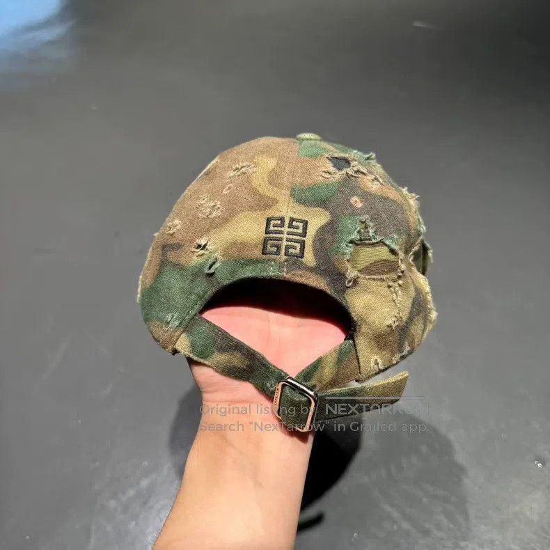 Givenchy Givenchy Decayed Camouflage Bent Brim Baseball Cap Size ONE SIZE - 5 Thumbnail