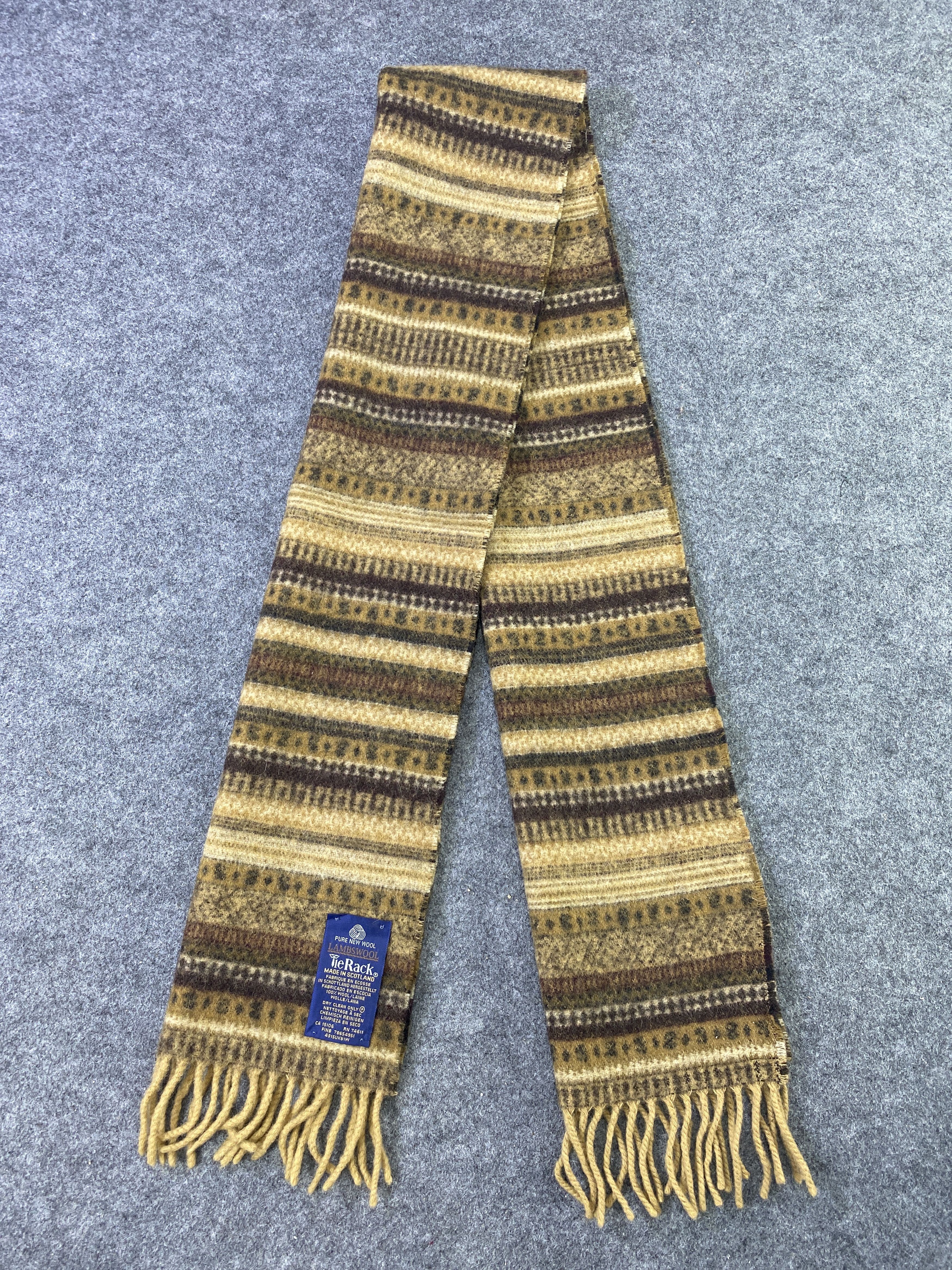 Johnstons Of Elgin Tie Rack Wool Scarf / Muffler / Neckwear -T690 Size ONE SIZE - 4 Thumbnail