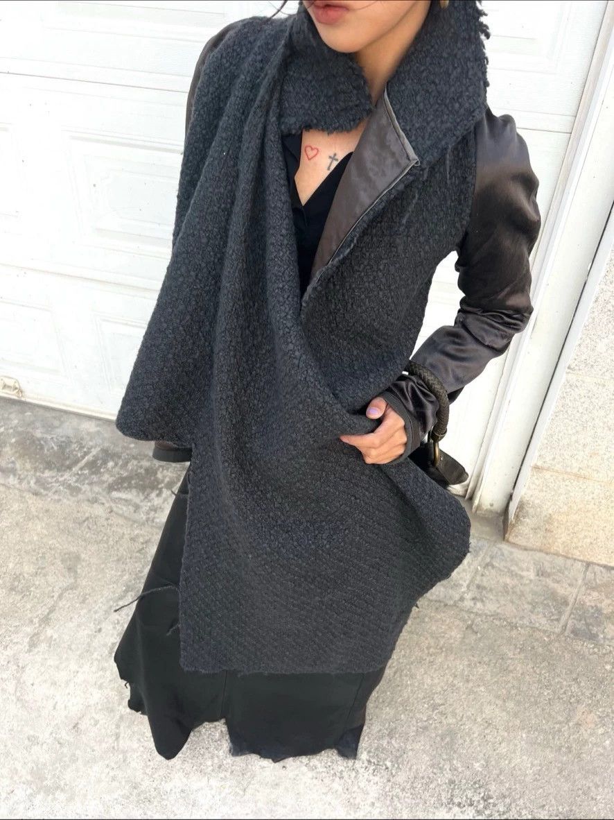 Haider Ackermann HaiderAckermann SilkWool Jacket Non-Removable Scarf Size XS / US 0-2 / IT 36-38 - 6 Thumbnail