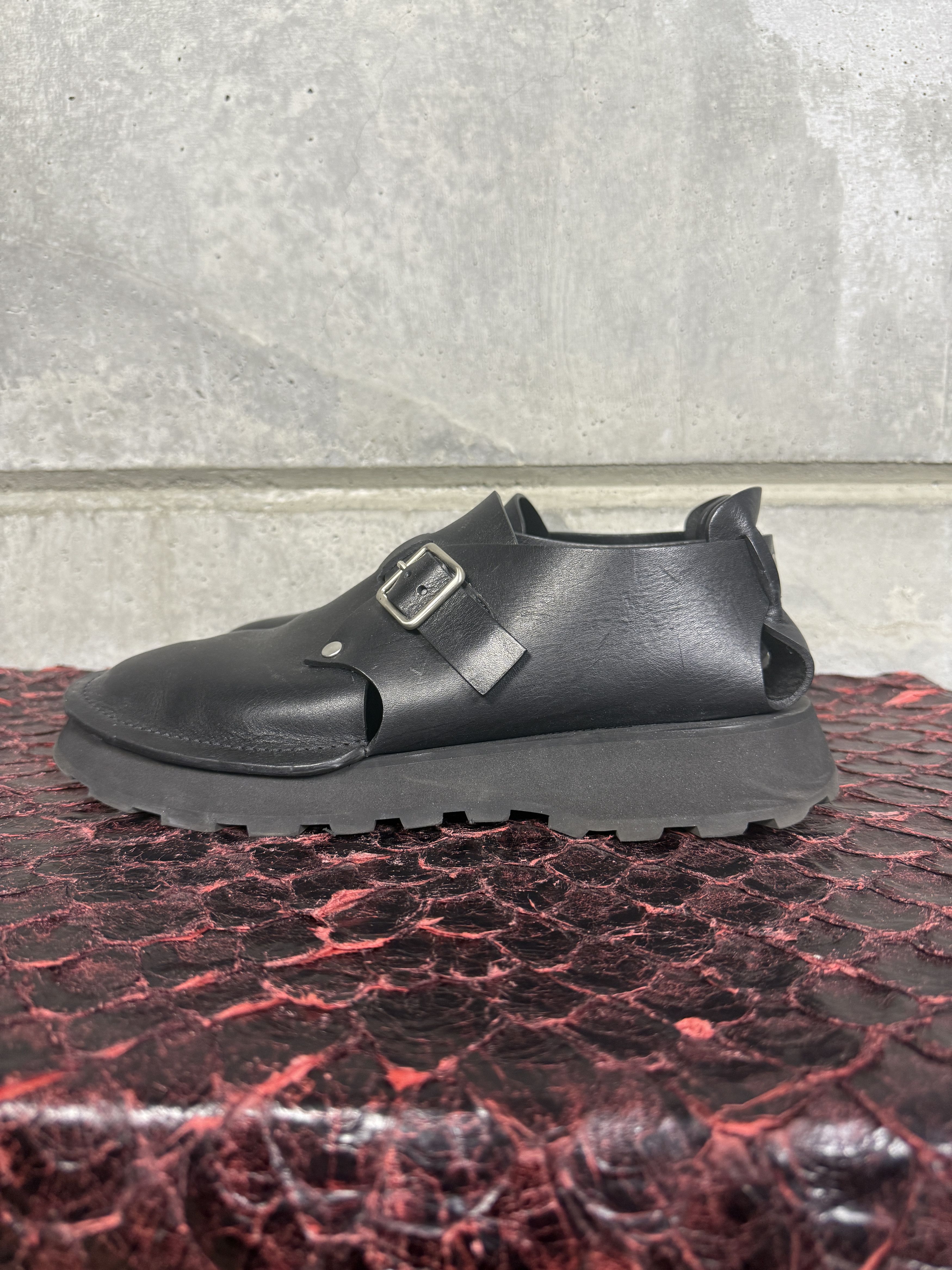 Jil Sander $790 Jil Sander Cut-Out Leather Buckle Shoes Size US 10.5 / EU 43-44 - 2 Thumbnail