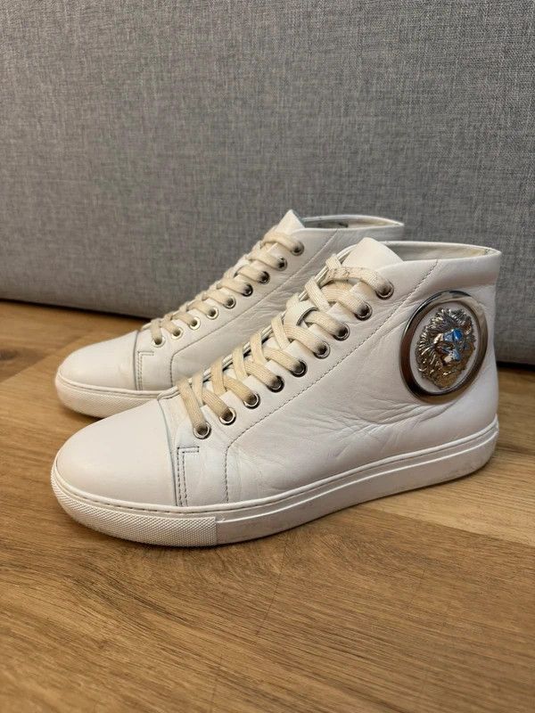 Versus Versace Versace Versus Lion High Top Leather Sneakers White 41 Size US 8 / EU 41 - 7 Thumbnail