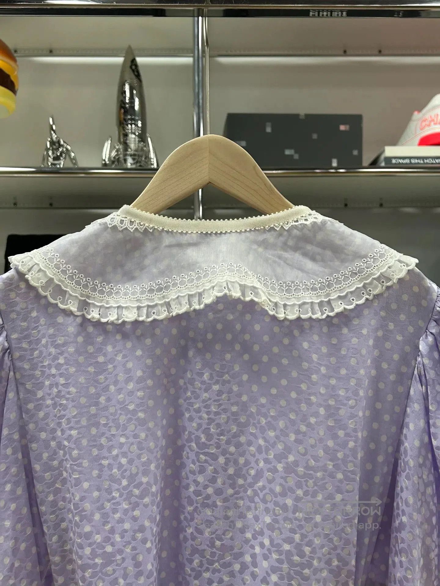 Miu Miu MiuMiu Purple Polka Dot Silk Dress. Size S / US 4 / IT 40 - 4 Thumbnail