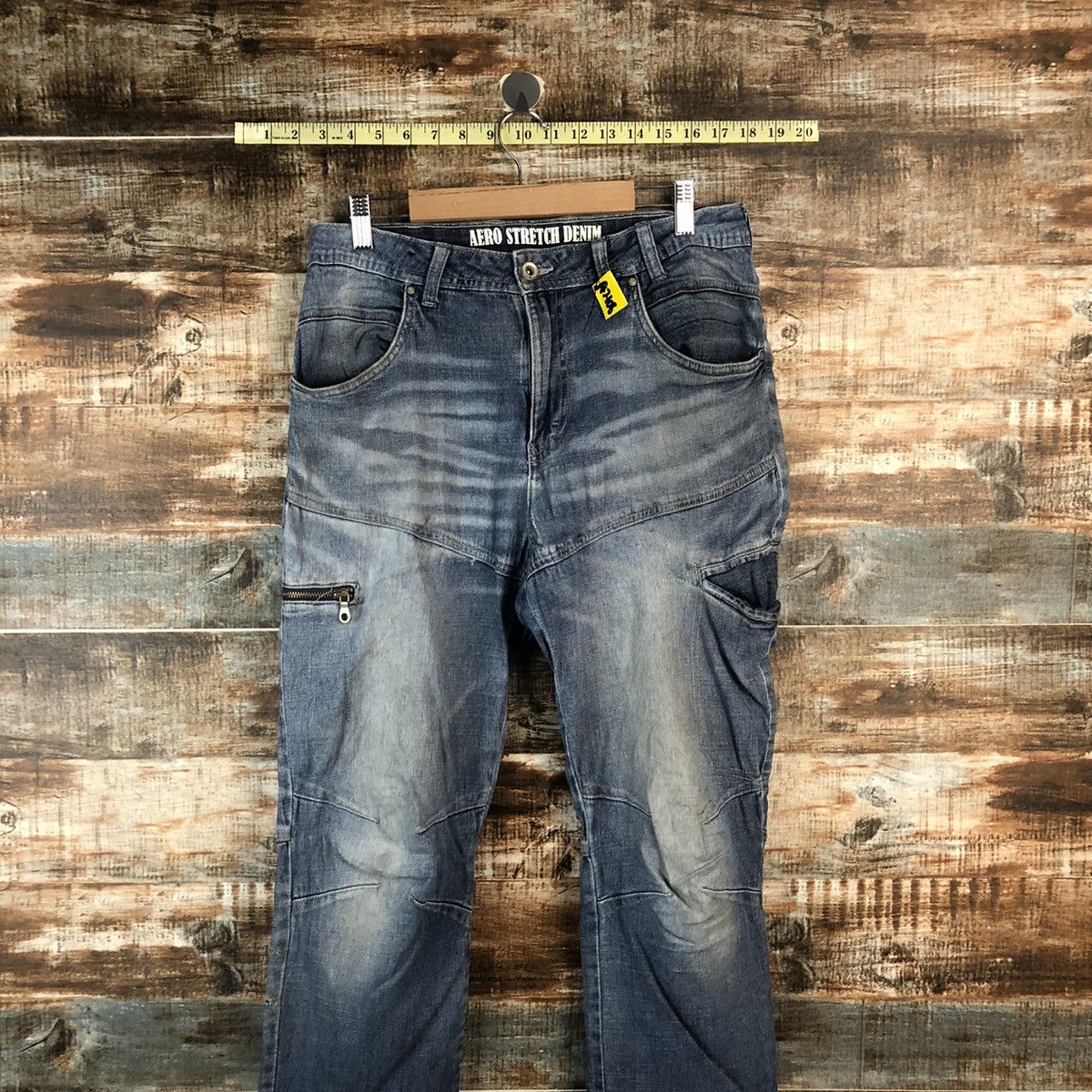 Japanese Brand Aero Light Bleu Distressed Denim Pants #A2108 Size US 32 / EU 48 - 2 Thumbnail