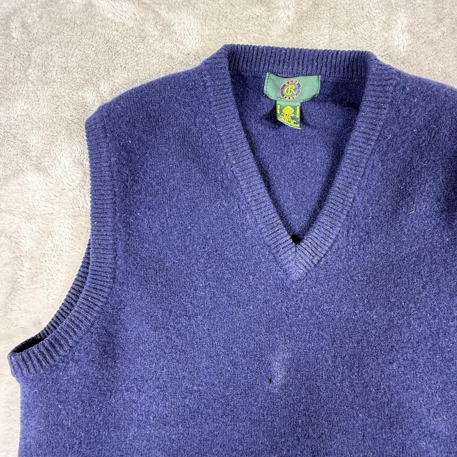 Club Room Club Room Vest Men's S Navy Pure New 100% Lambs Wool Size US S / EU 44-46 / 1 - 4 Thumbnail