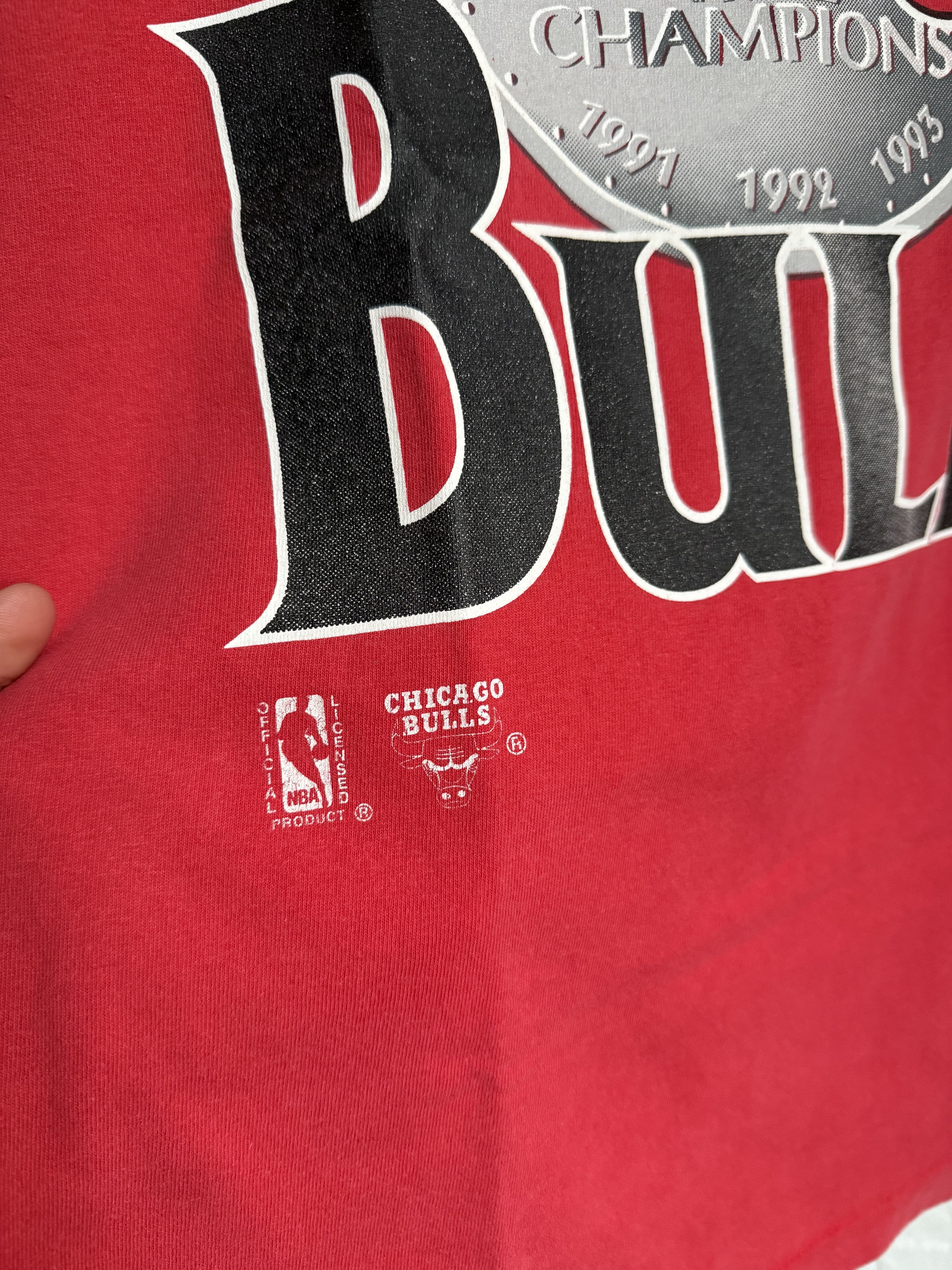 NBA Vintage 1993 Nutmeg Chicago Bulls NBA t-shirt Size US L / EU 52-54 / 3 - 5 Thumbnail