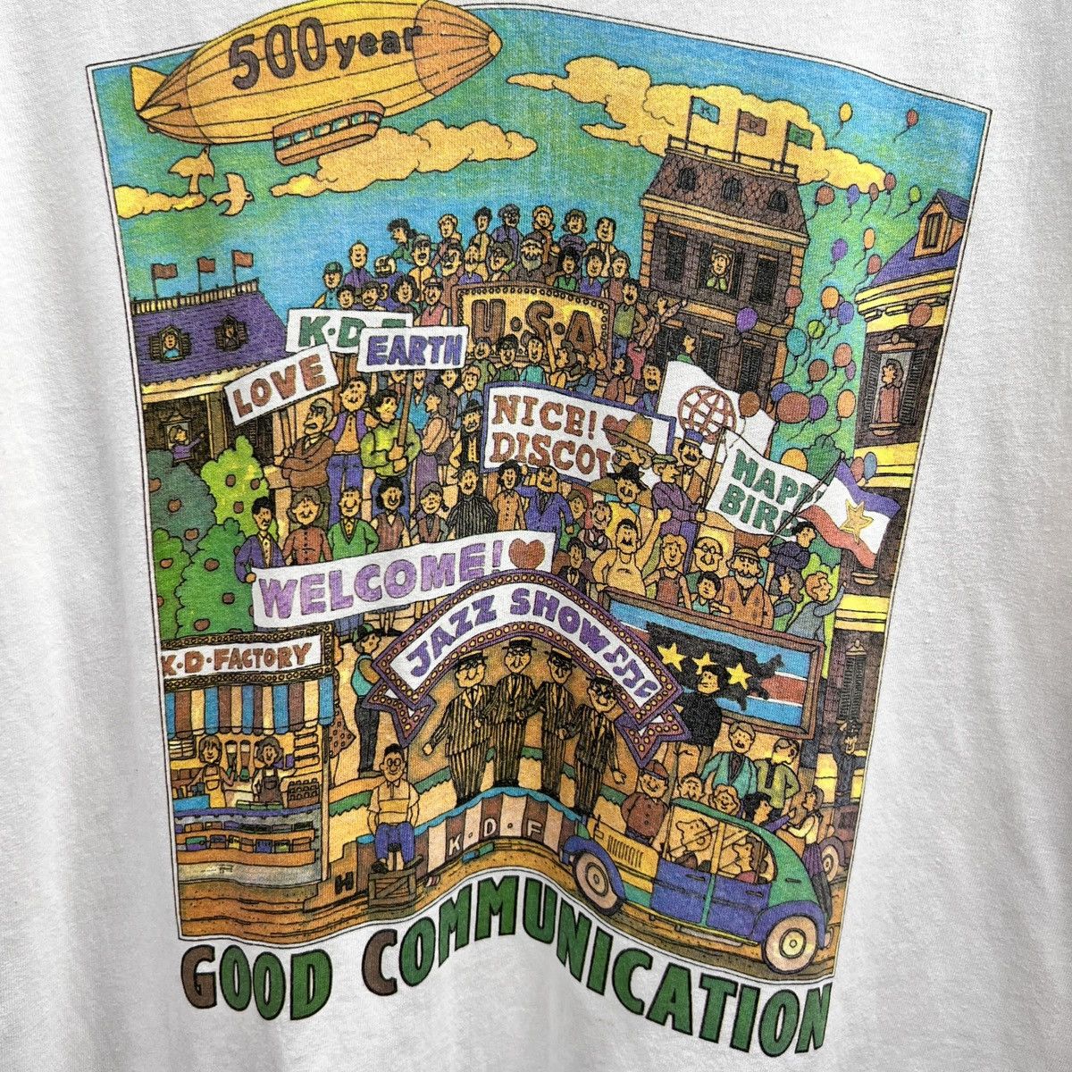 Vintage VTG GOOD COMMUNICATION SINGLE STITCH Size US L / EU 52-54 / 3 - 2 Thumbnail