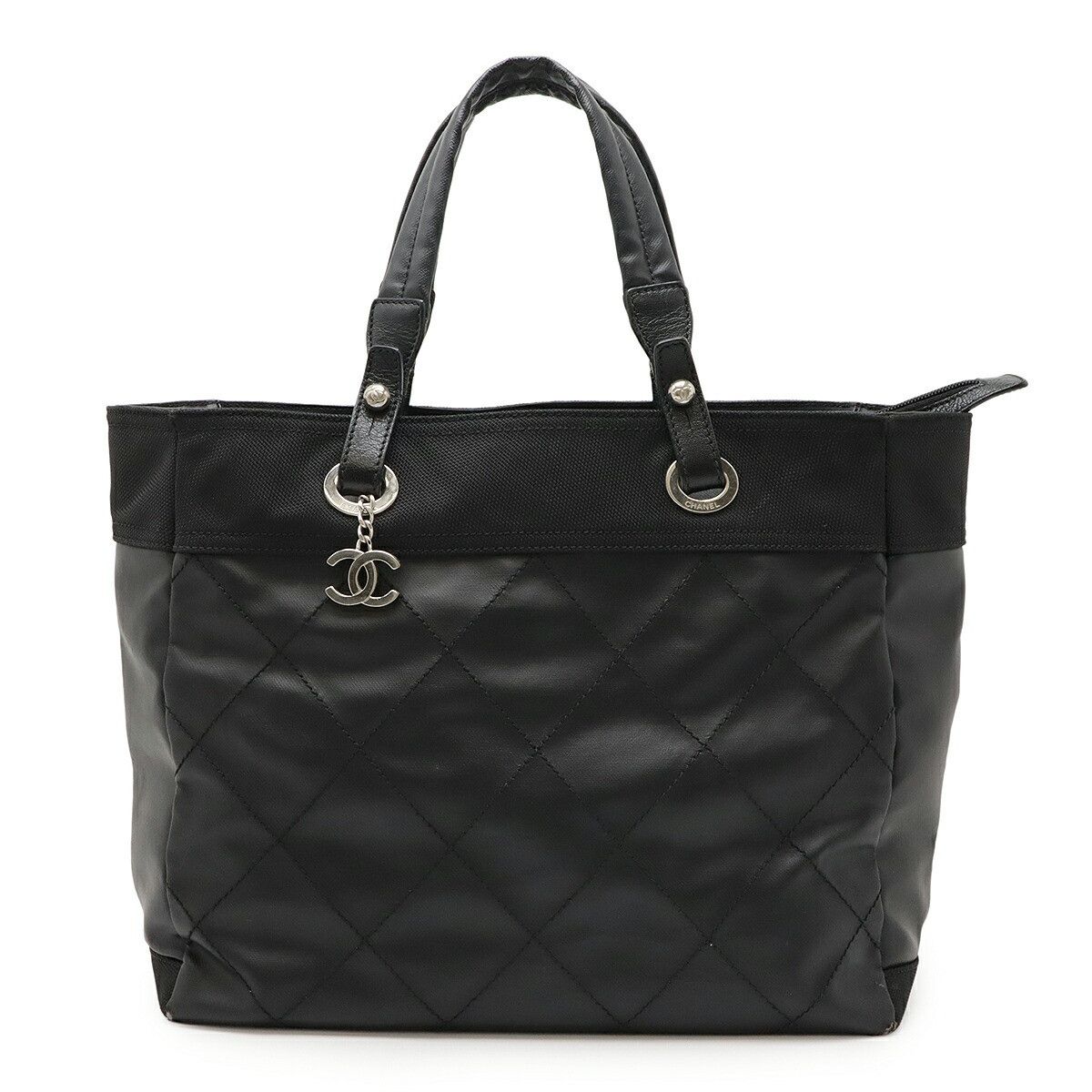 Chanel Chanel Chanel Paris Biarritz Coated Canvas Tote Bag Textile Tote Bag A34209 DUTY FREE for USA Size ONE SIZE - 1 Thumbnail