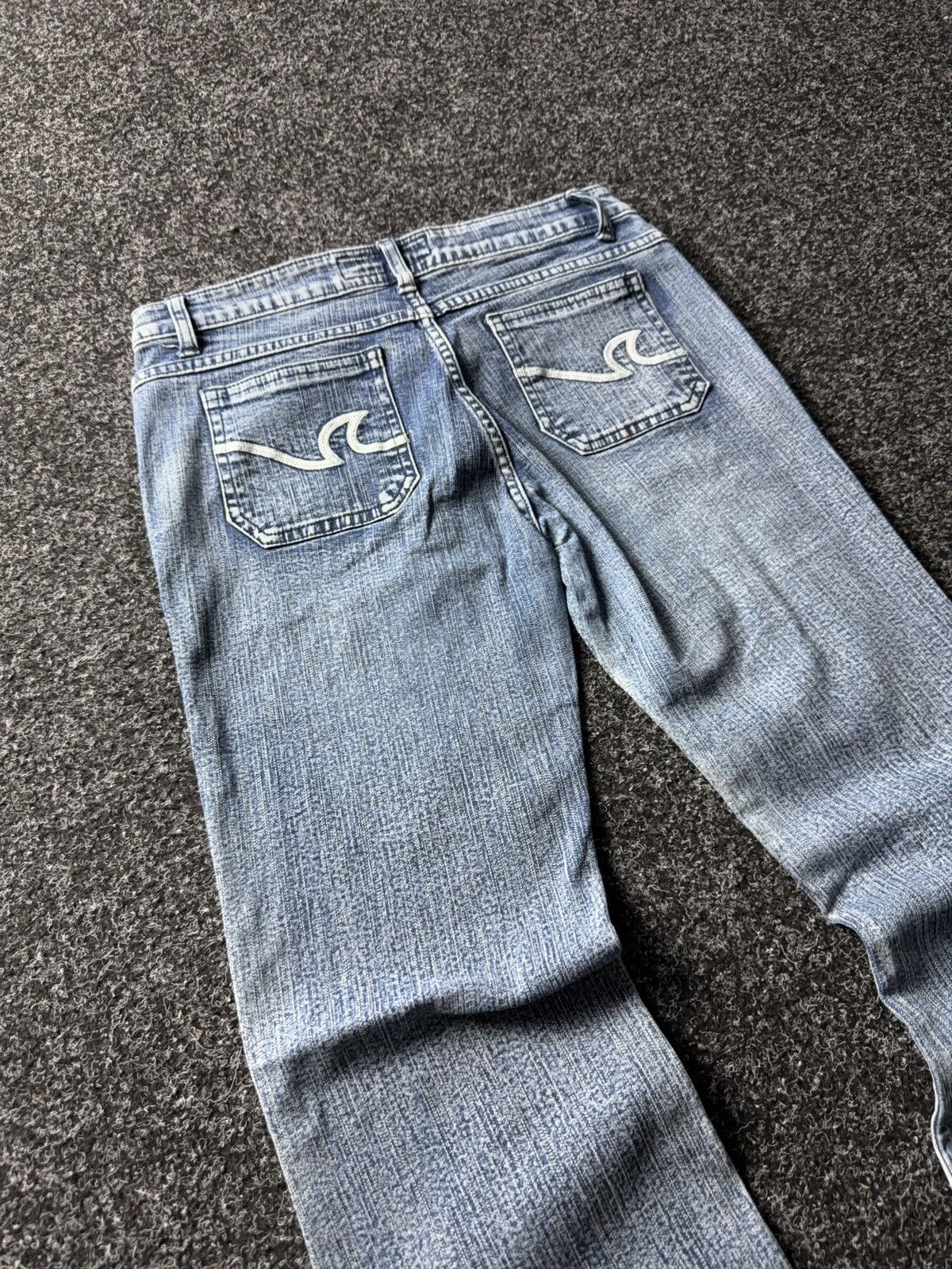 Japanese Brand × Vintage Vintage 90s Low Waist Flare Jeans Y2K Japanese Vibe Size 29" - 9 Thumbnail