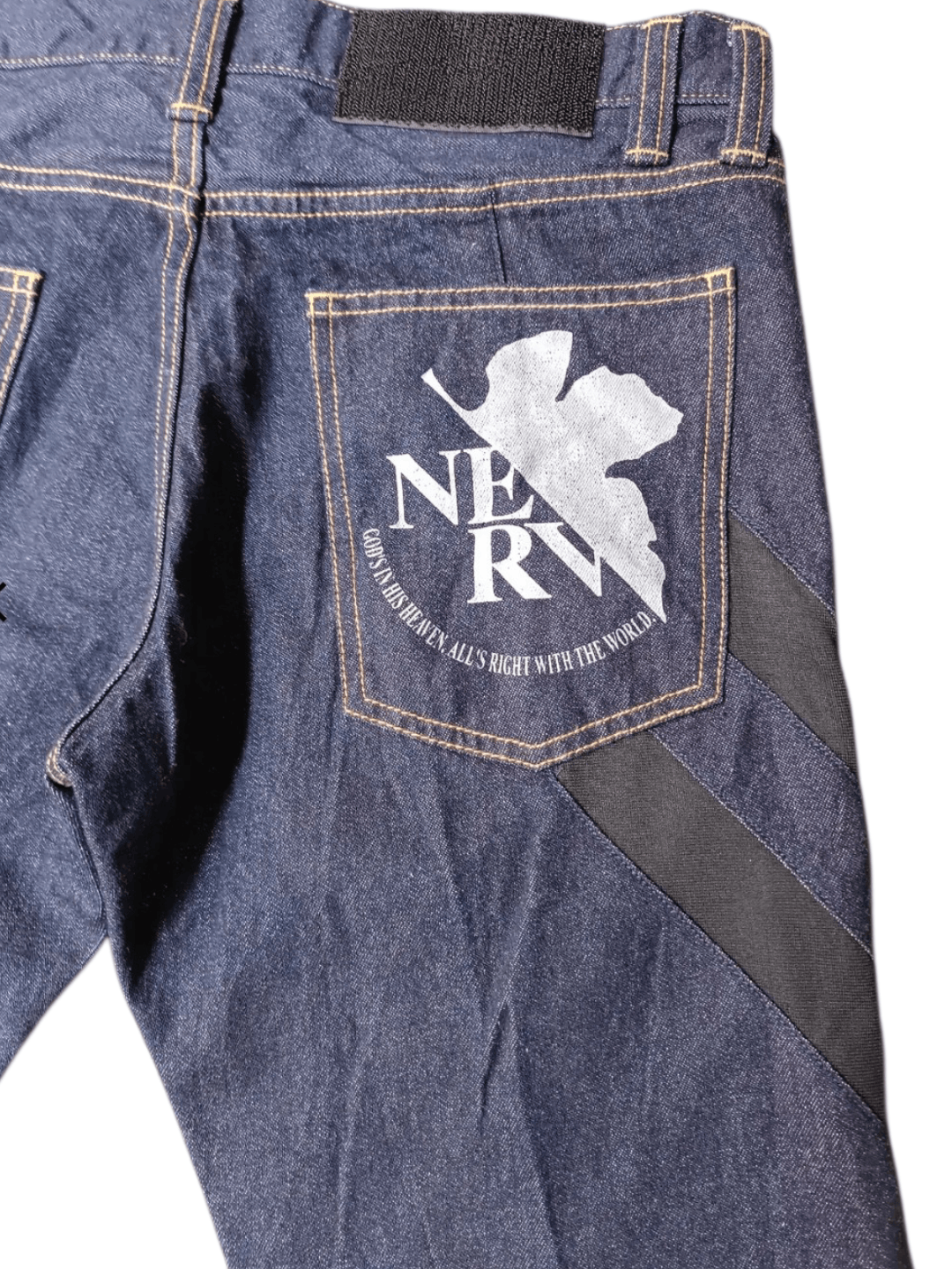 Anime Vintage Neon Evangelion Genesis NERV Cospa Panel Jeans Size US 30 / EU 46 - 5 Thumbnail