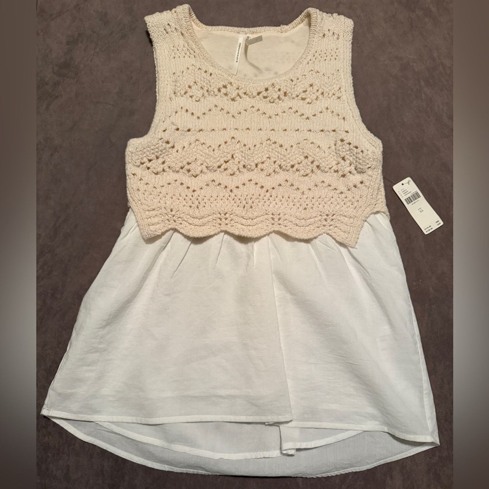 Anthropologie NWT Anthropologie XS Layered Sweater Tank Size XS / US 0-2 / IT 36-38 - 2 Thumbnail