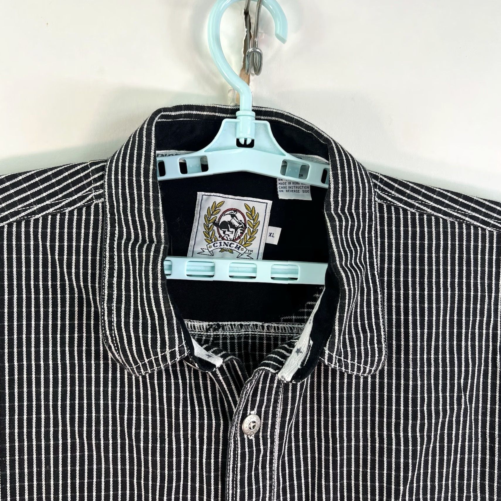 Vintage VINTAGE Cinch Western Striped Button-Up Shirt Mens XL Black Long Sleeve Casual Size US XL / EU 56 / 4 - 5 Thumbnail