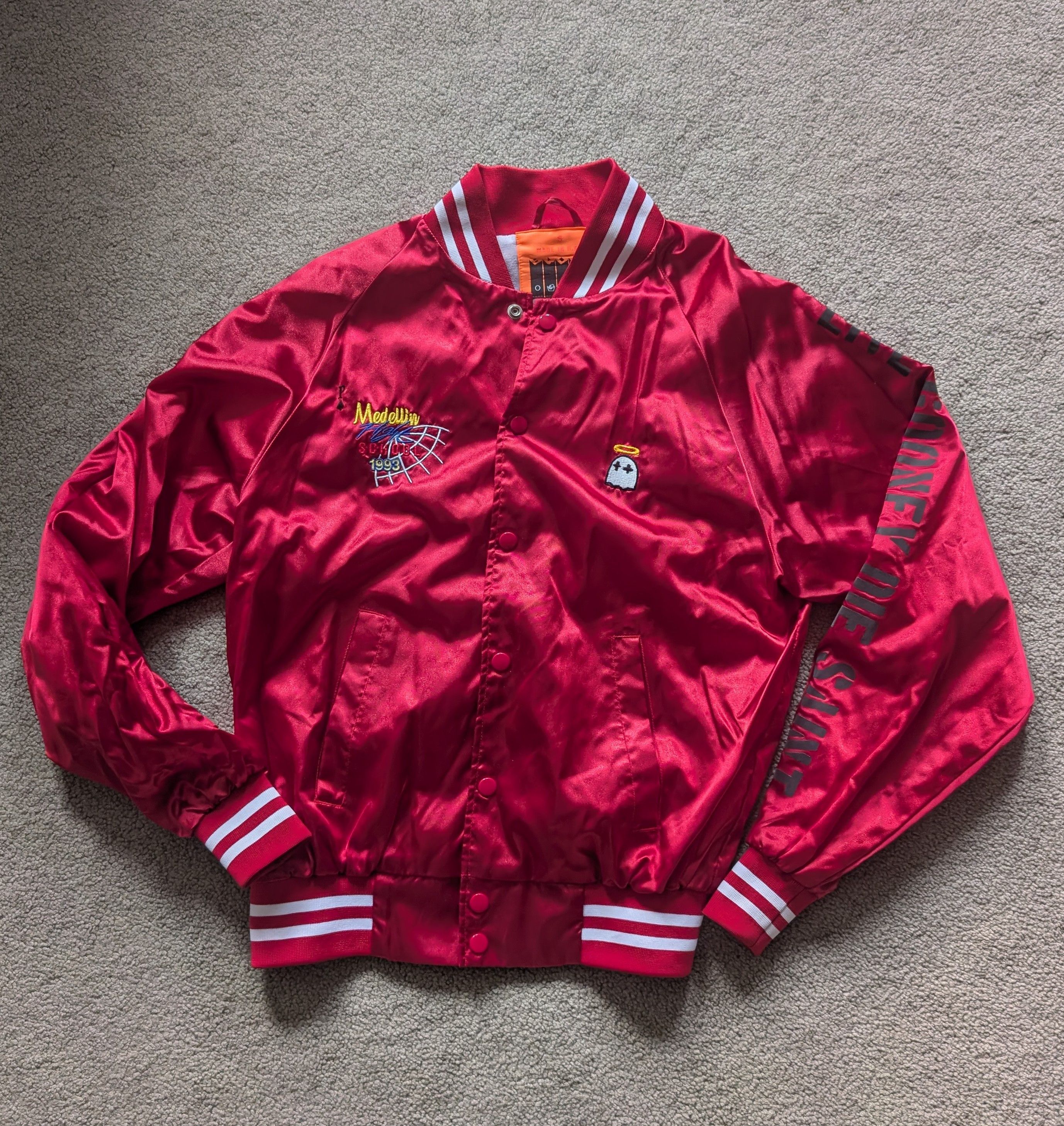 Other B wood Air Pablo Flight Jacket Red Satin Size S (NWOT) Size US S / EU 44-46 / 1 - 10 Thumbnail