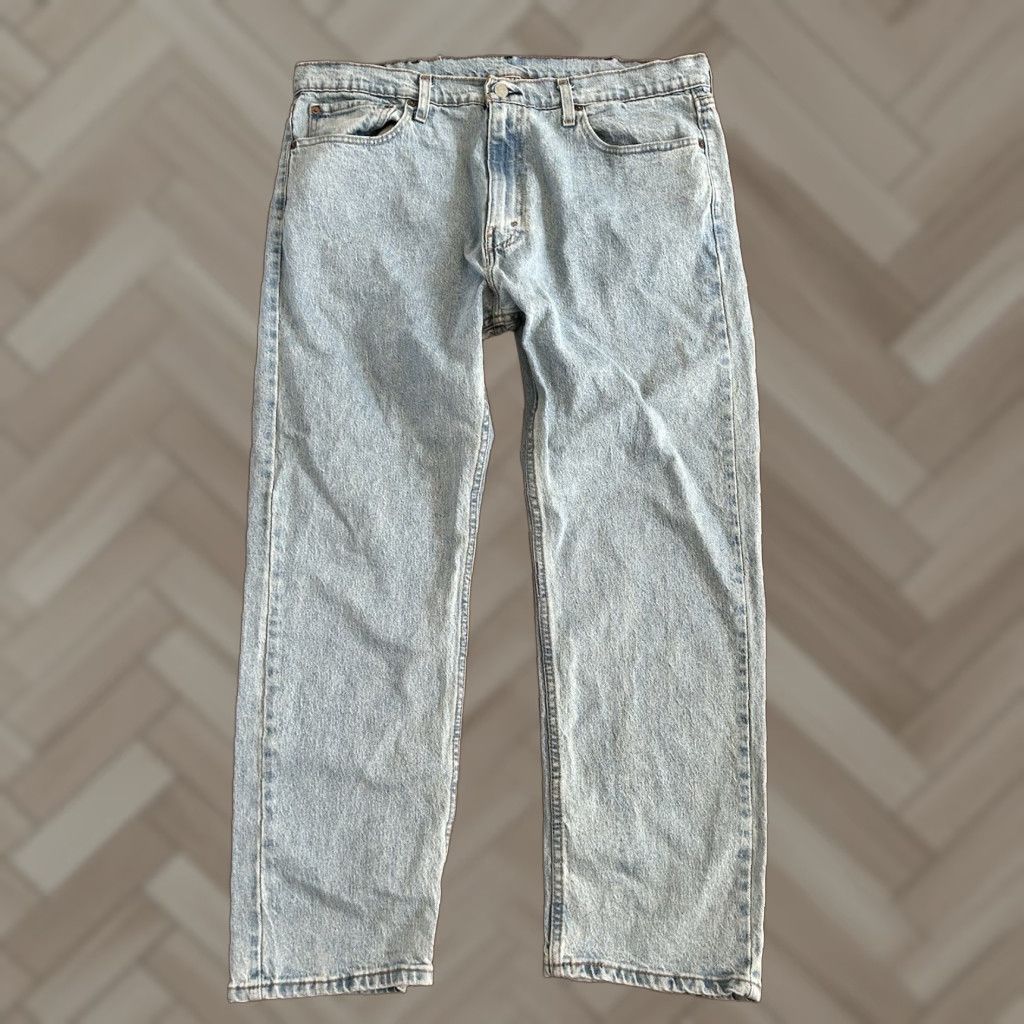 Levi's Levi's 505 Regular Fit Jeans Men Blue 38x29 Denim Cotton Zip 5-Pocket Straight Mid Rise Vintage? No Size US 38 / EU 54 - 1 Thumbnail