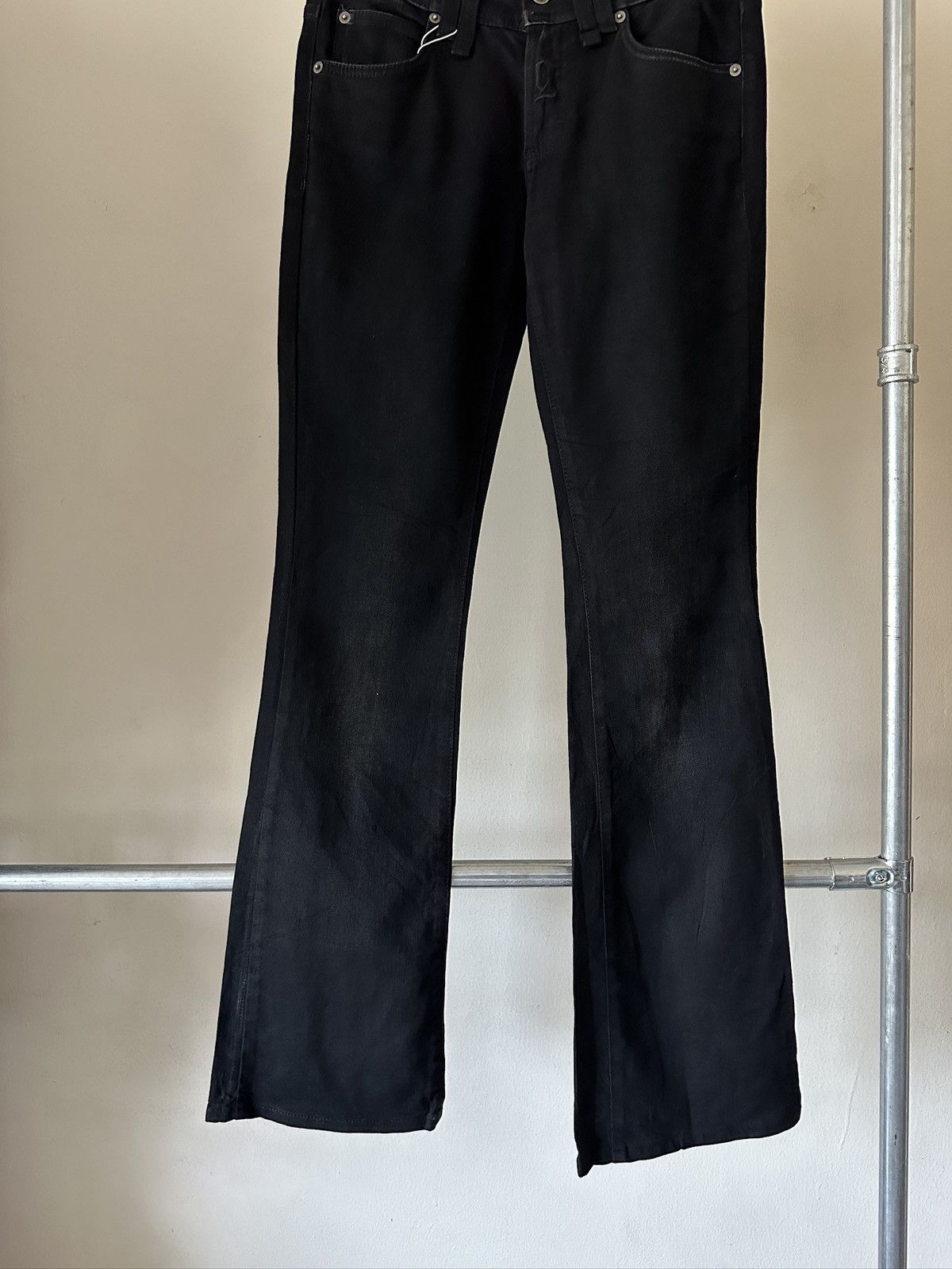 John Galliano 2000s John Galliano black Flare Jeans Size US 29 - 2 Thumbnail