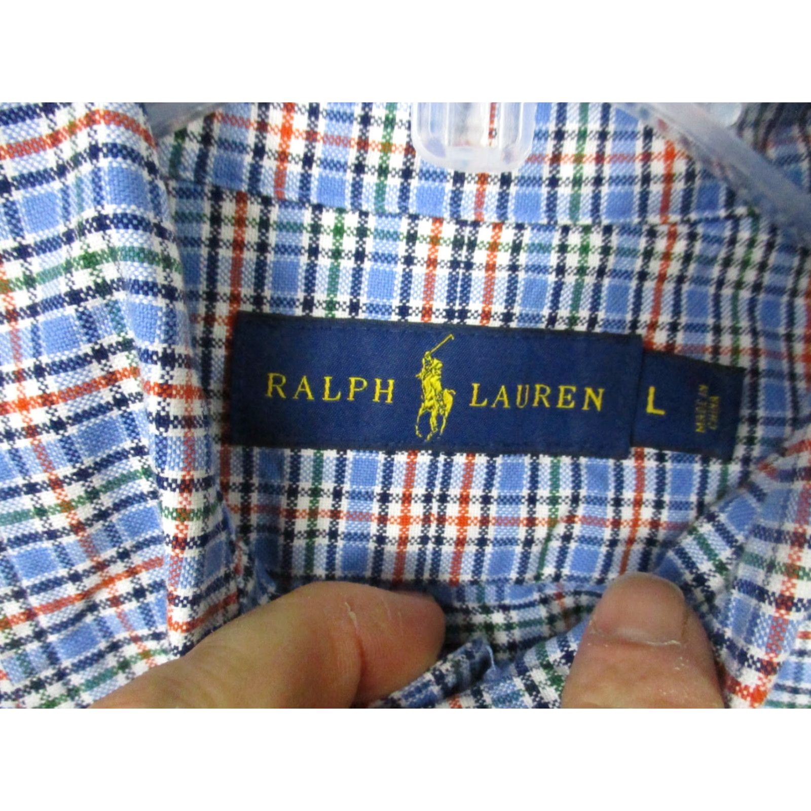 Ralph Lauren Ralph Lauren Shirt Large Men Blue Plaid Multi Color Pony Size US L / EU 52-54 / 3 - 4 Thumbnail