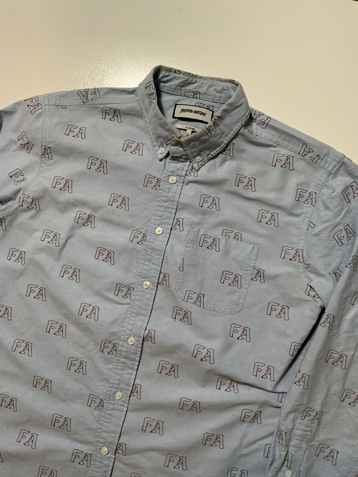 Fucking Awesome Fuc**ing Awesome FA Oxford Blue Button Down L/S 18SS Shirt Size US L / EU 52-54 / 3 - 3 Thumbnail