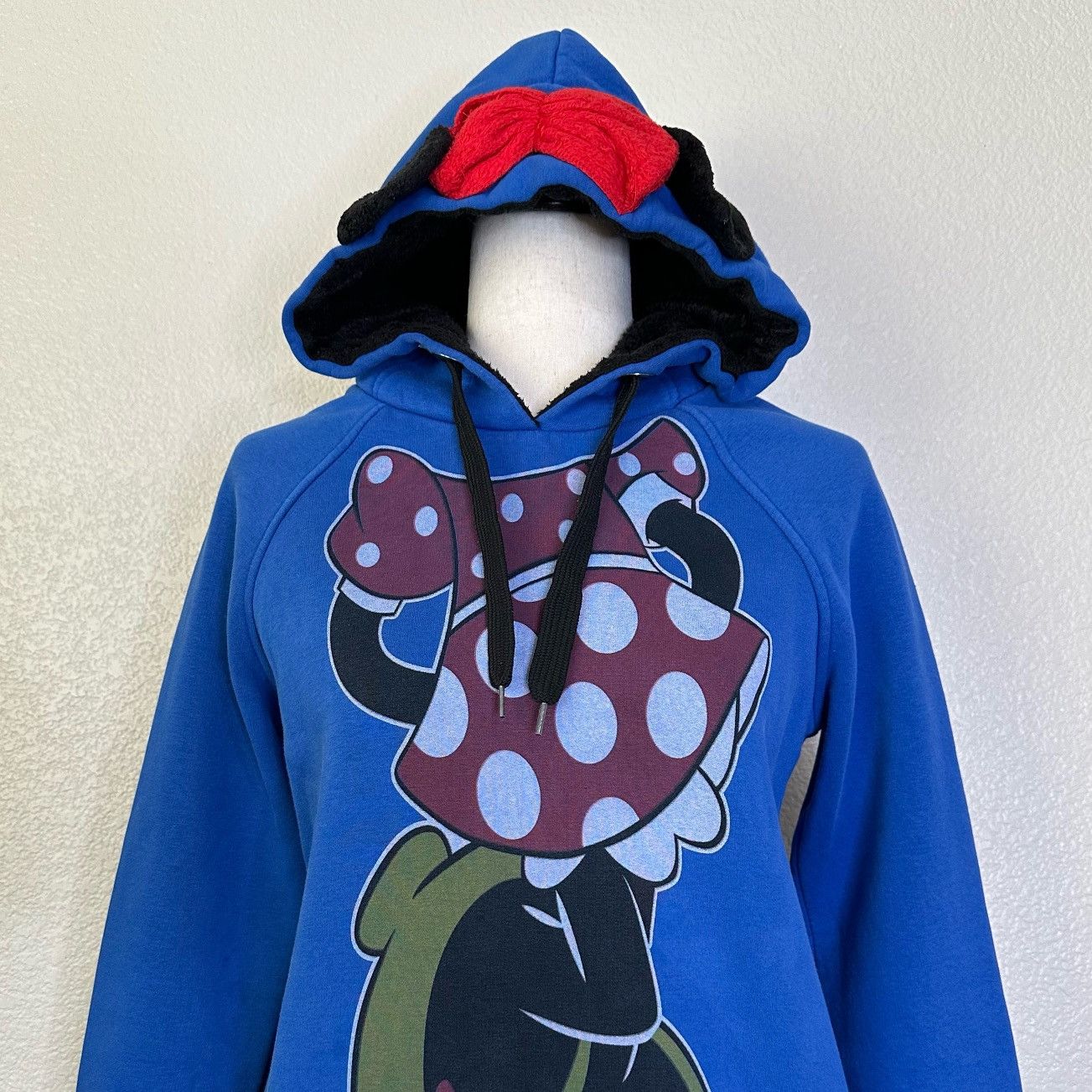 Mickey Mouse Minnie Mouse Ear Hoodie Blue Pullover Sweatshirt Size S / US 4 / IT 40 - 2 Thumbnail