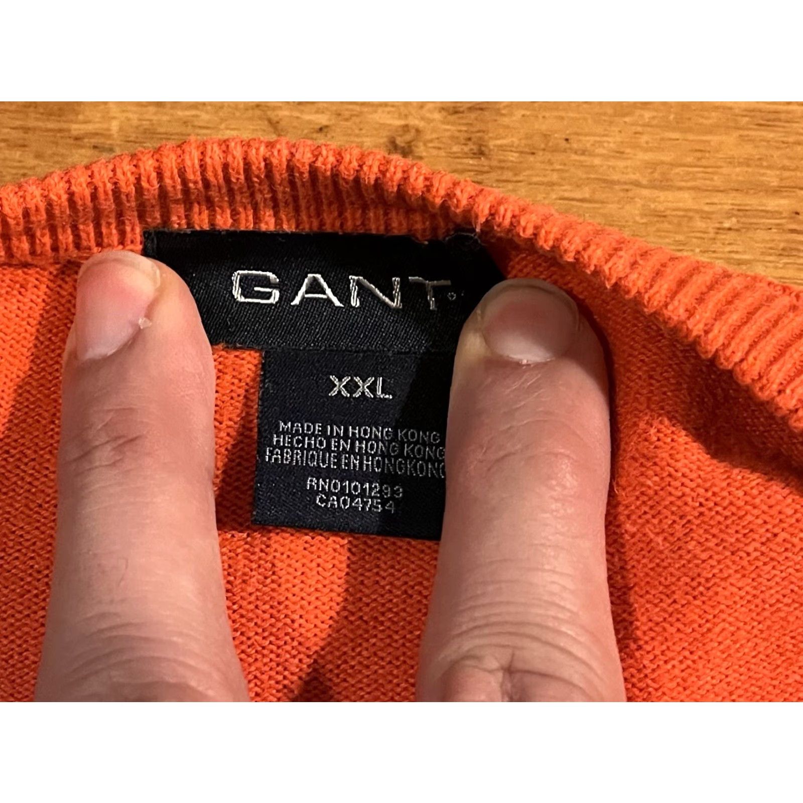 Gant VINTAGE Gant Classic Cotton V-Neck Sweater Men’s 2XL Orange Size US XXL / EU 58 / 5 - 4 Thumbnail